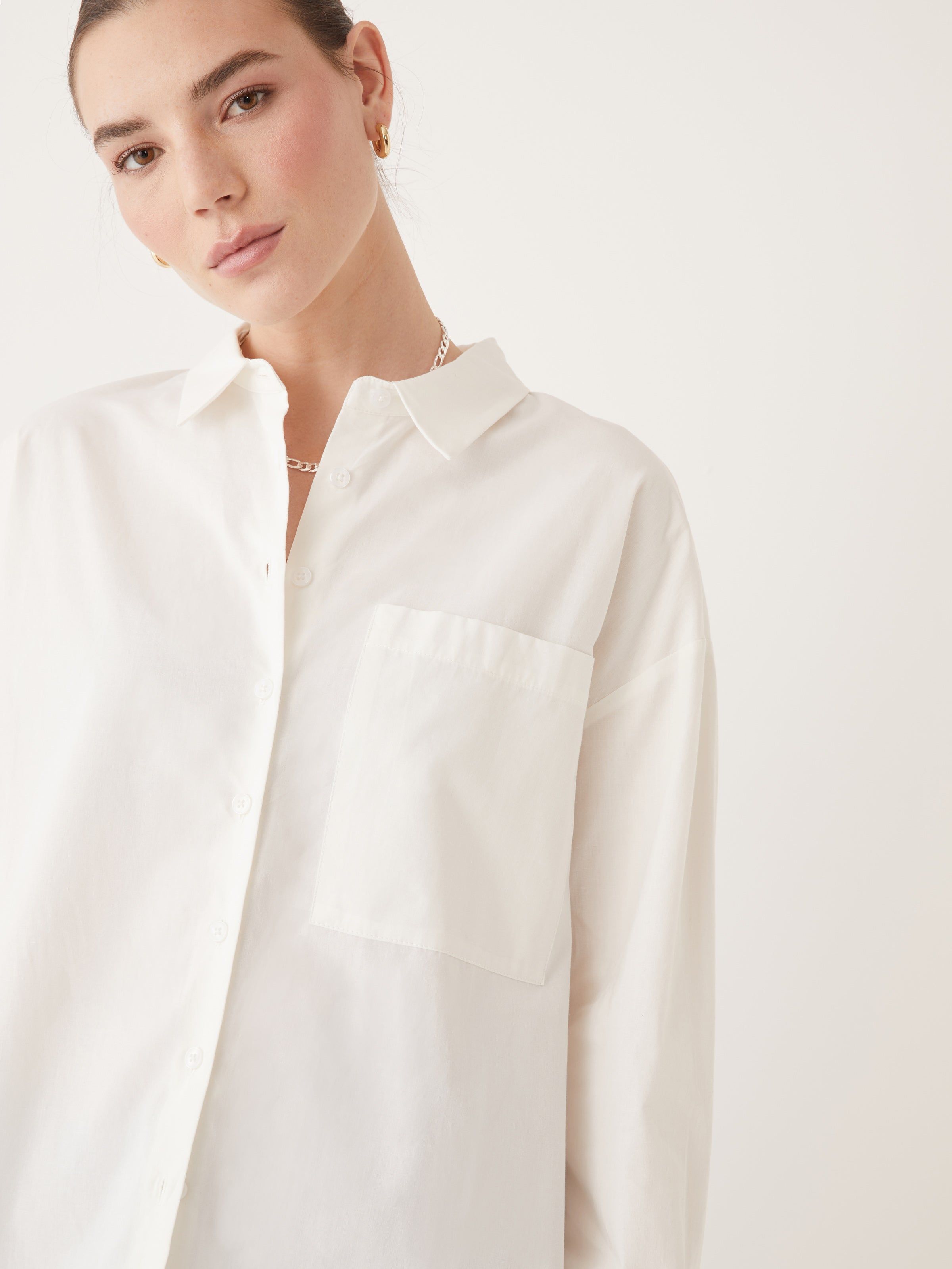 The Kapok Loose Shirt in White sold by Frank & Oak product image thumbnail 2