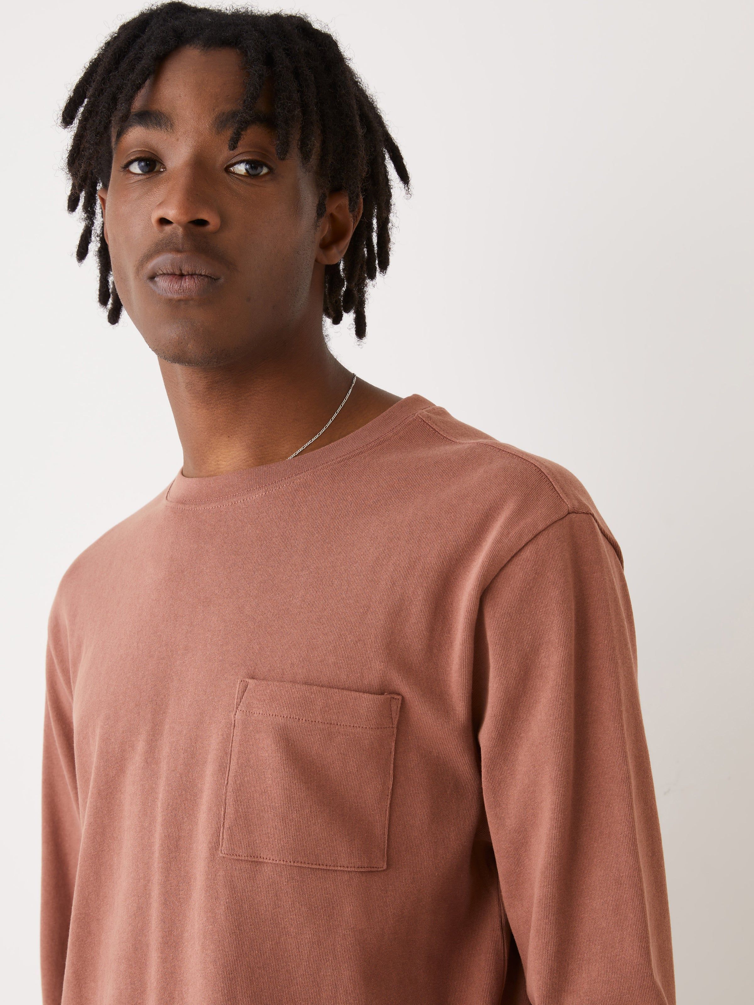 The Pocket Long Sleeve T-Shirt in Cognac sold by Frank & Oak product image thumbnail 2