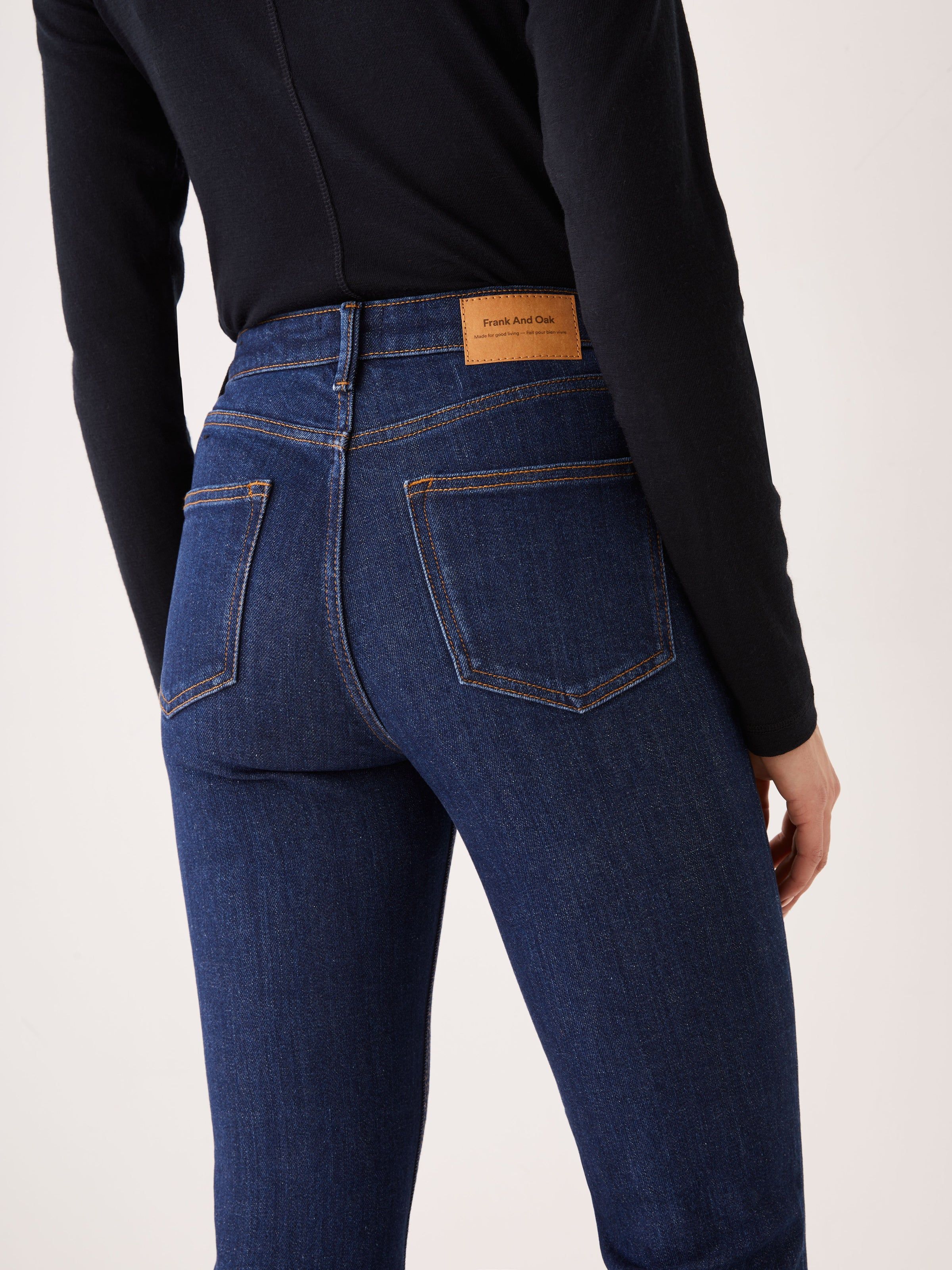 The Stevie High Rise Slim Jean in Dark Indigo sold by Frank & Oak product image thumbnail 4