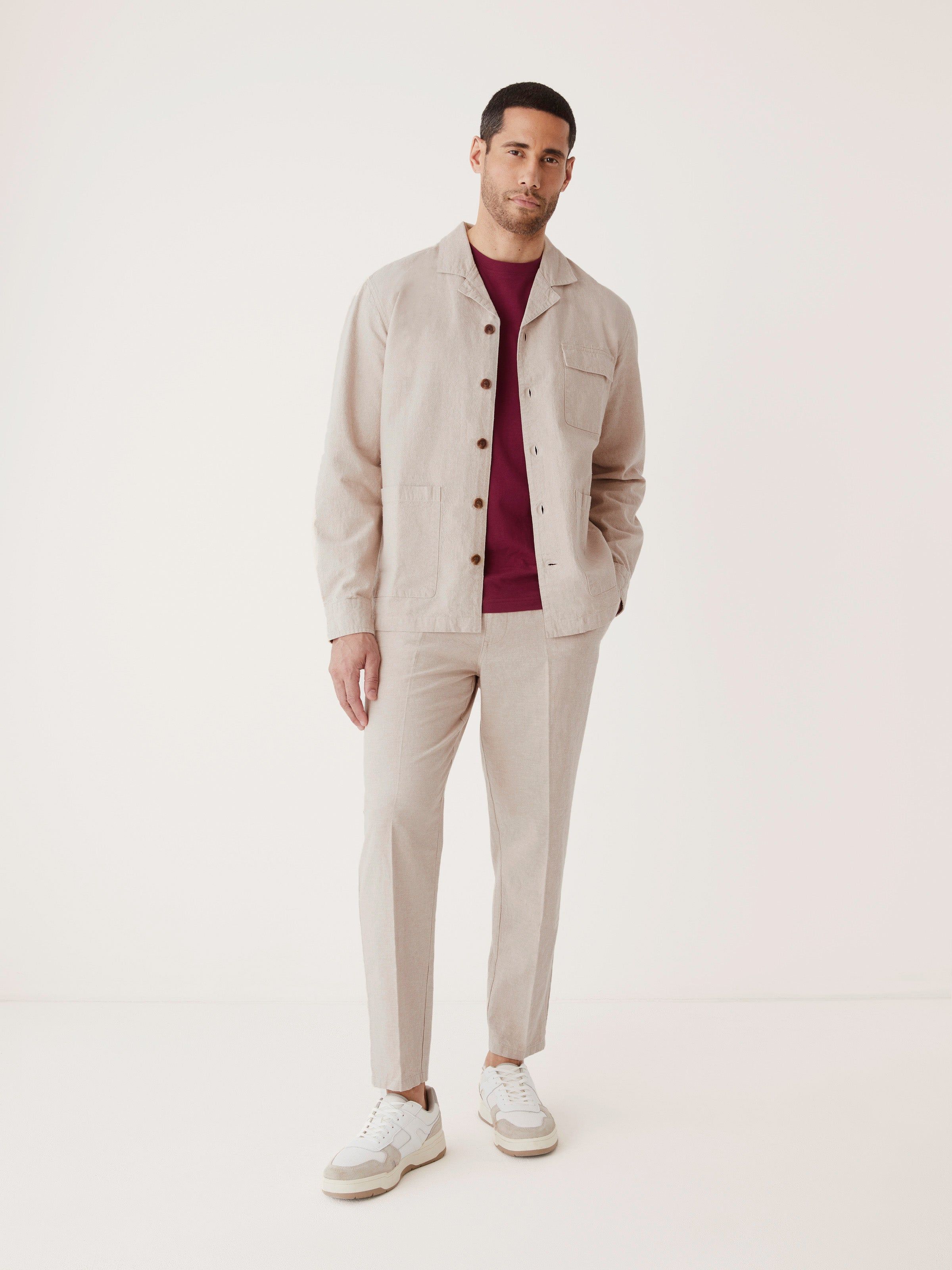 The Linen Overshirt in Sand sold by Frank & Oak product image thumbnail 2