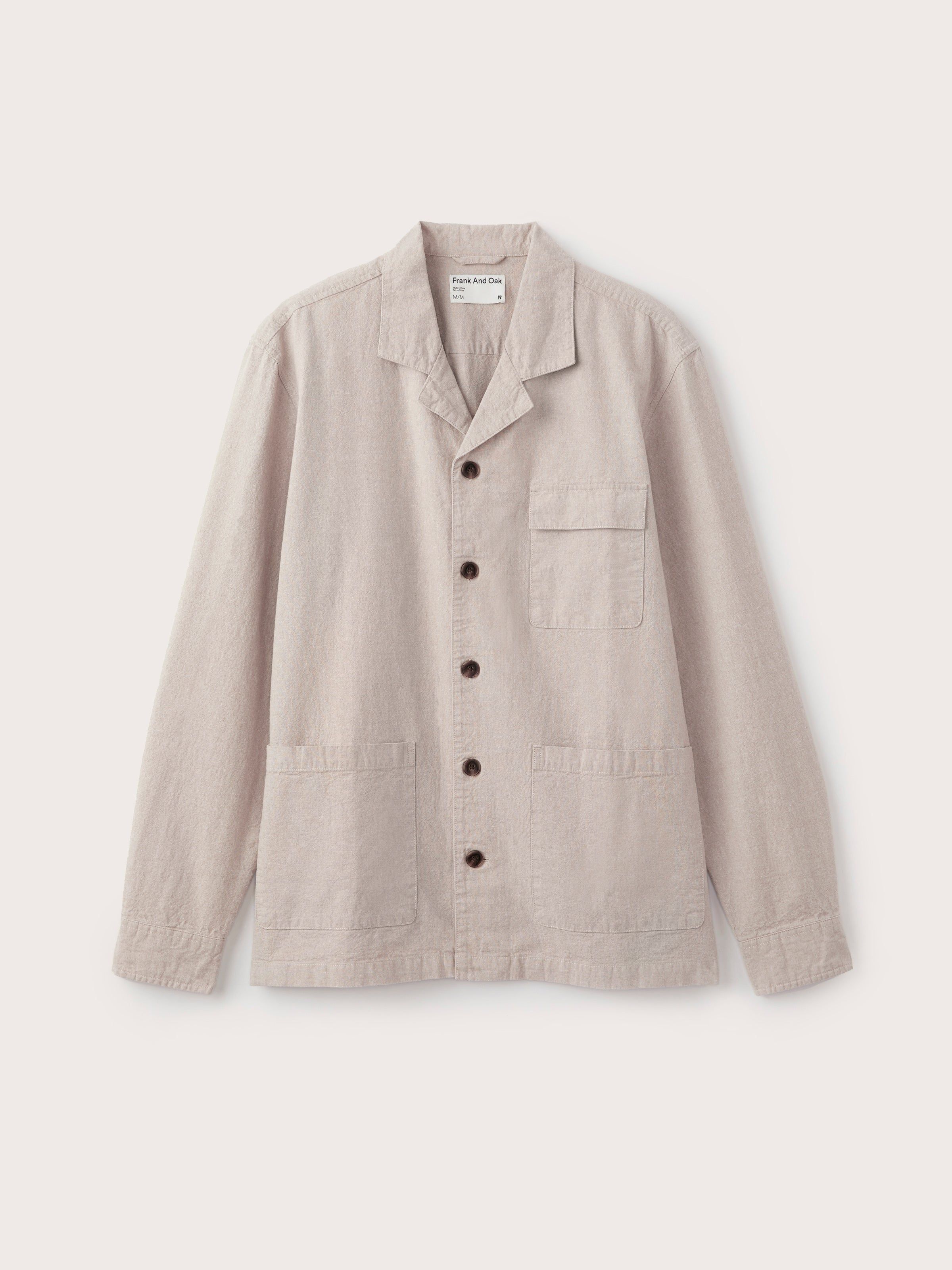 The Linen Overshirt in Sand sold by Frank & Oak product image thumbnail 7