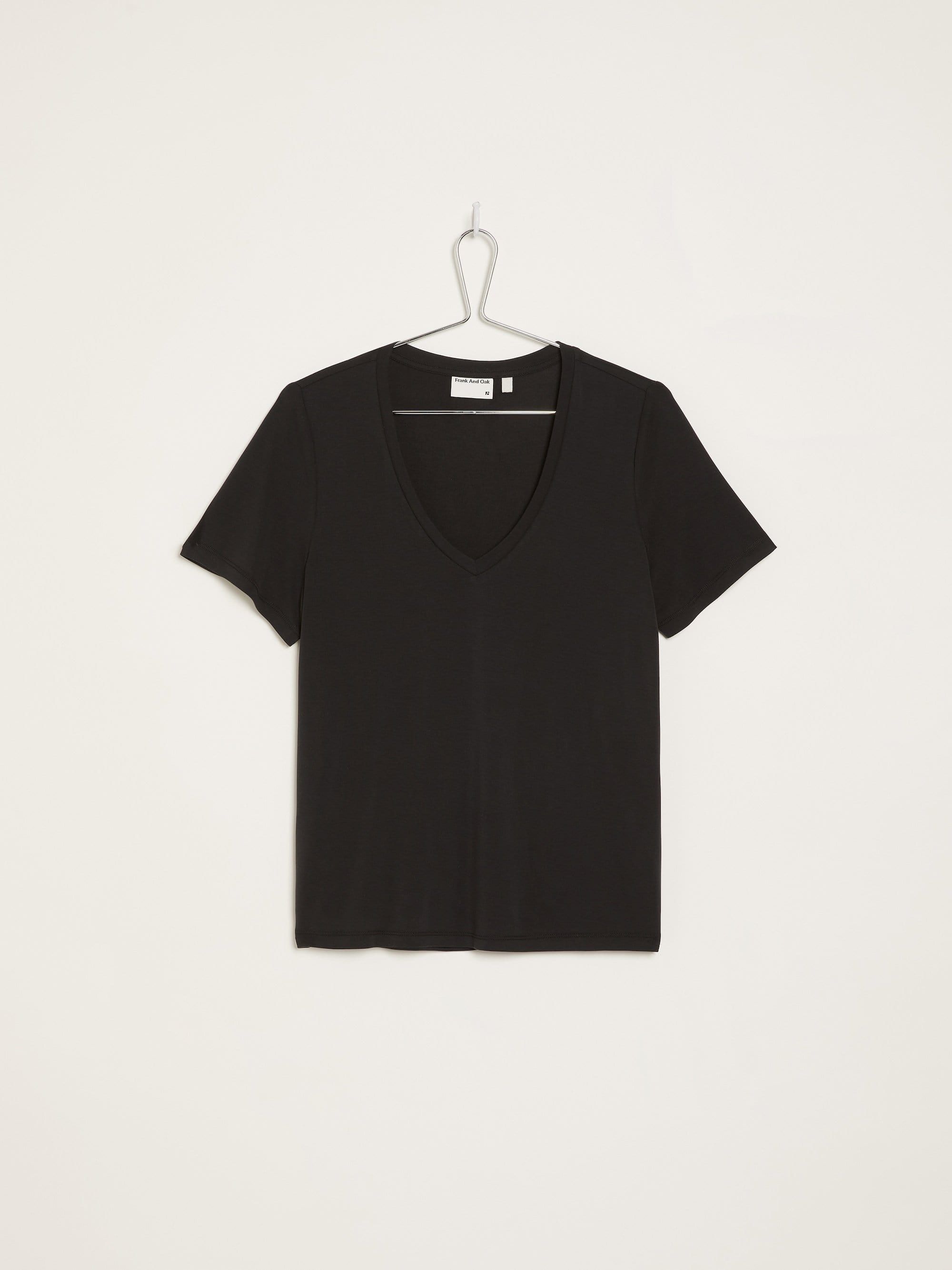 The SuperSoft V-Neck Tee in Black sold by Frank & Oak product image thumbnail 5