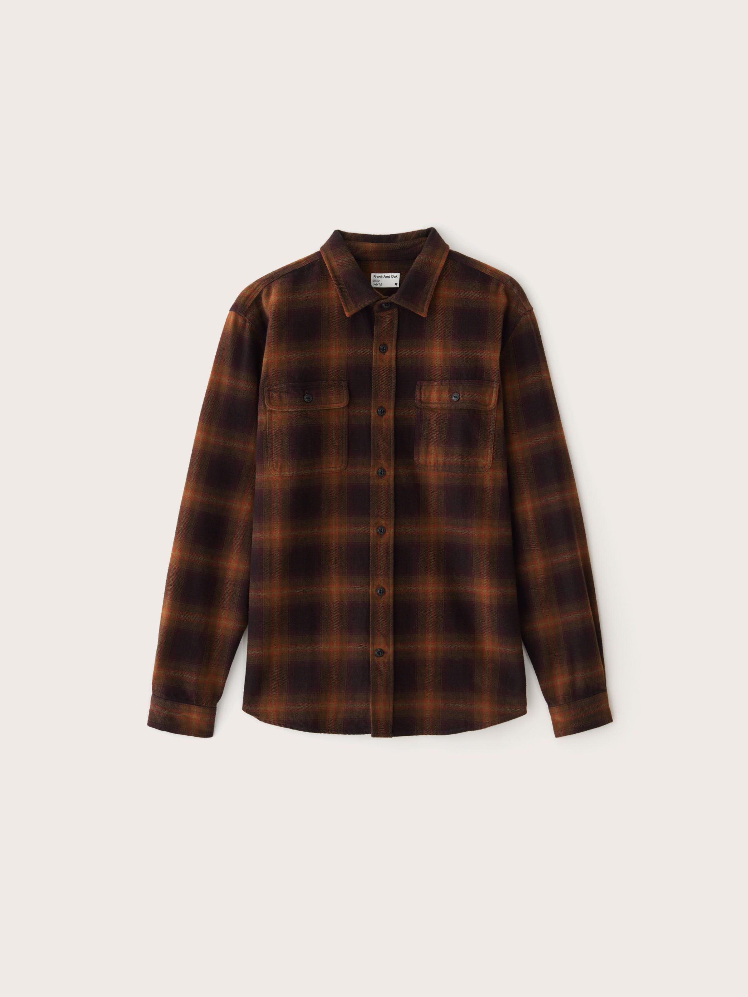 The Kapok Flannel Overshirt in Cocoa sold by Frank & Oak product image thumbnail 5