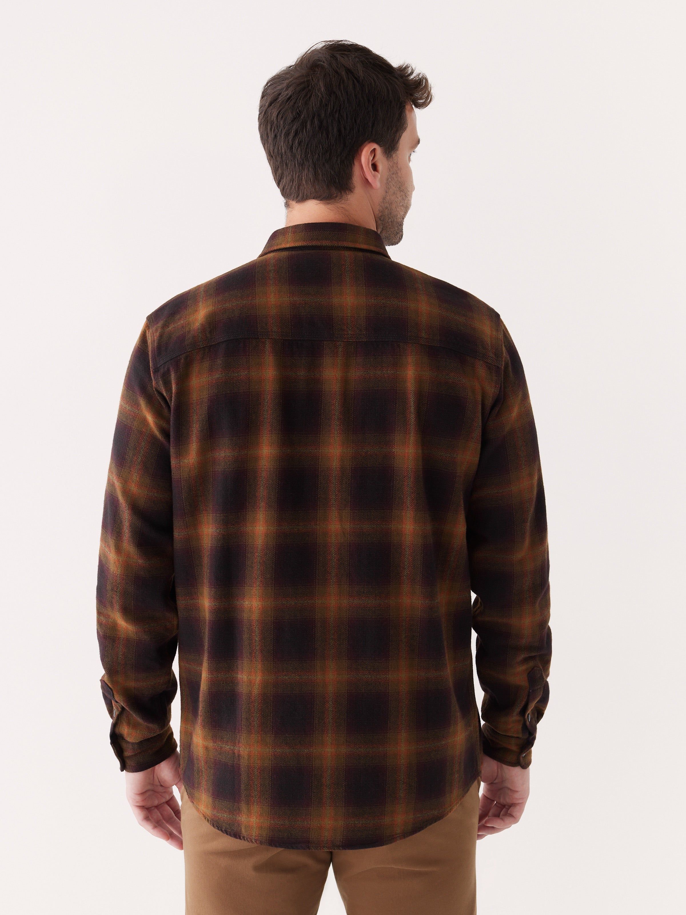 The Kapok Flannel Overshirt in Cocoa sold by Frank & Oak product image thumbnail 3