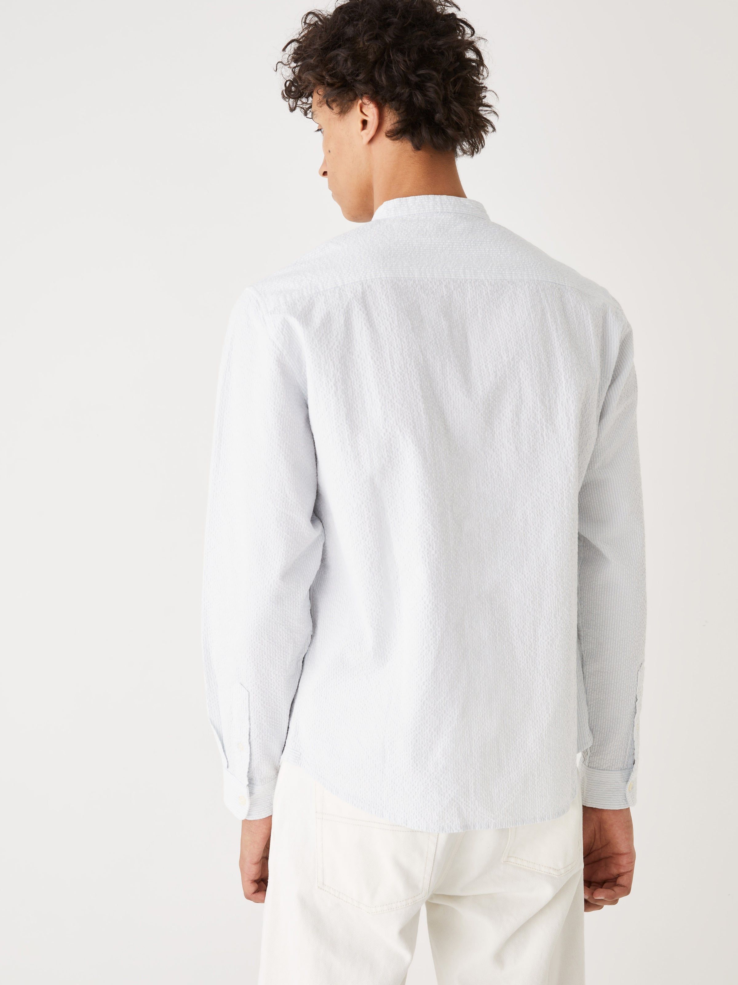 The Striped Seersucker Shirt in Blue sold by Frank & Oak product image thumbnail 3