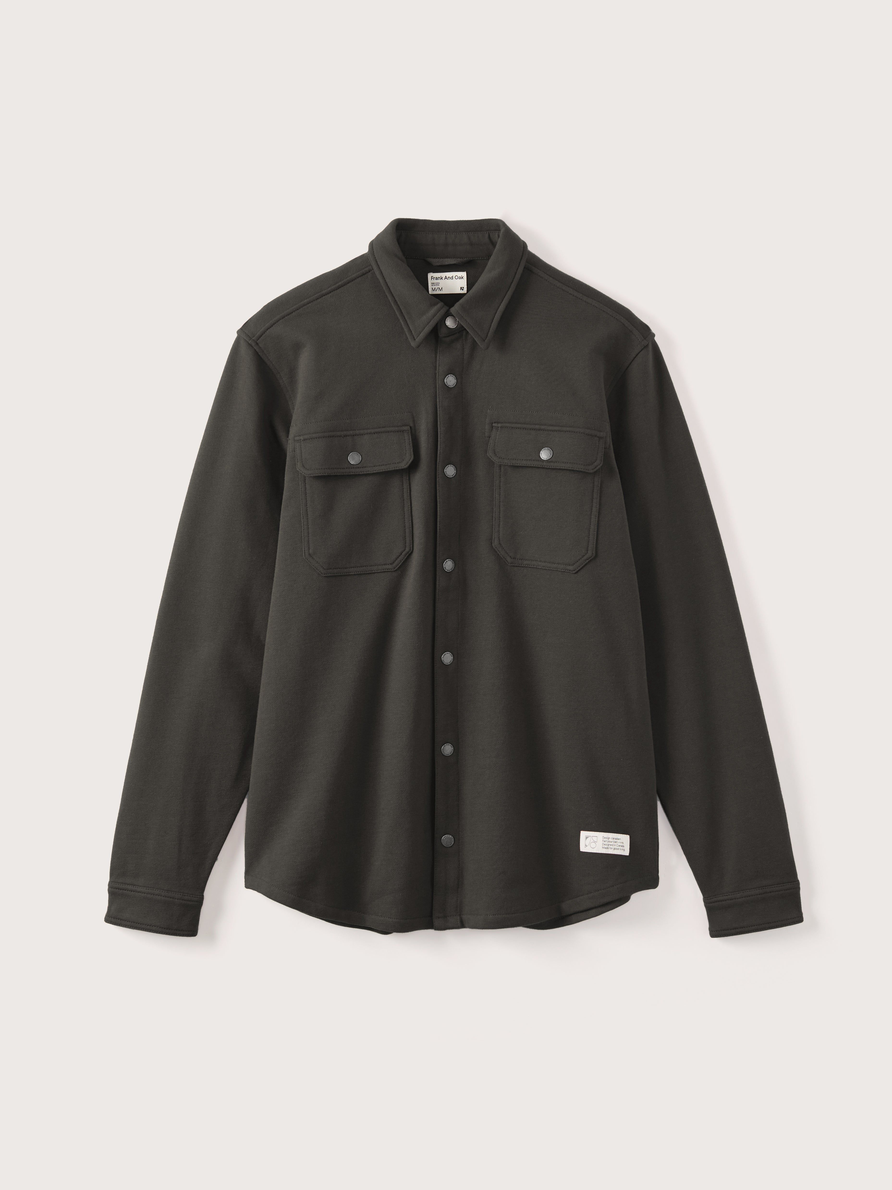 The French Terry Overshirt in Washed Black sold by Frank & Oak product image thumbnail 2
