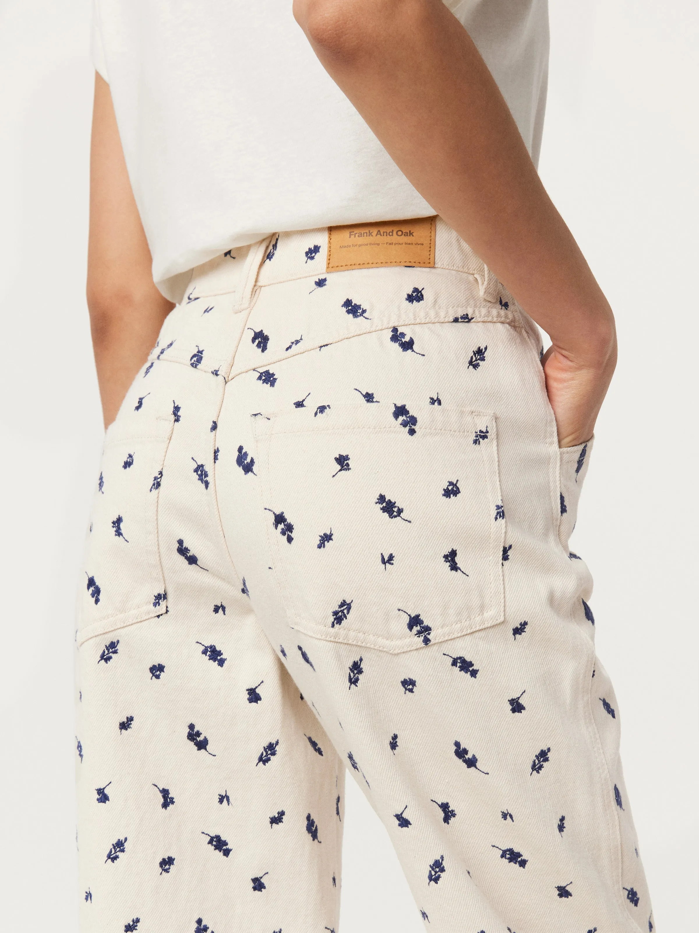 The Linda Floral Balloon Jean in White sold by Frank & Oak product image thumbnail 5