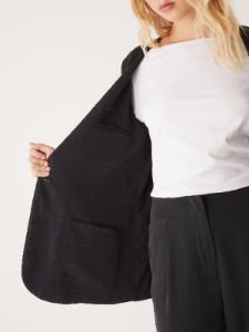 The Satin Blazer in Black sold by Frank & Oak