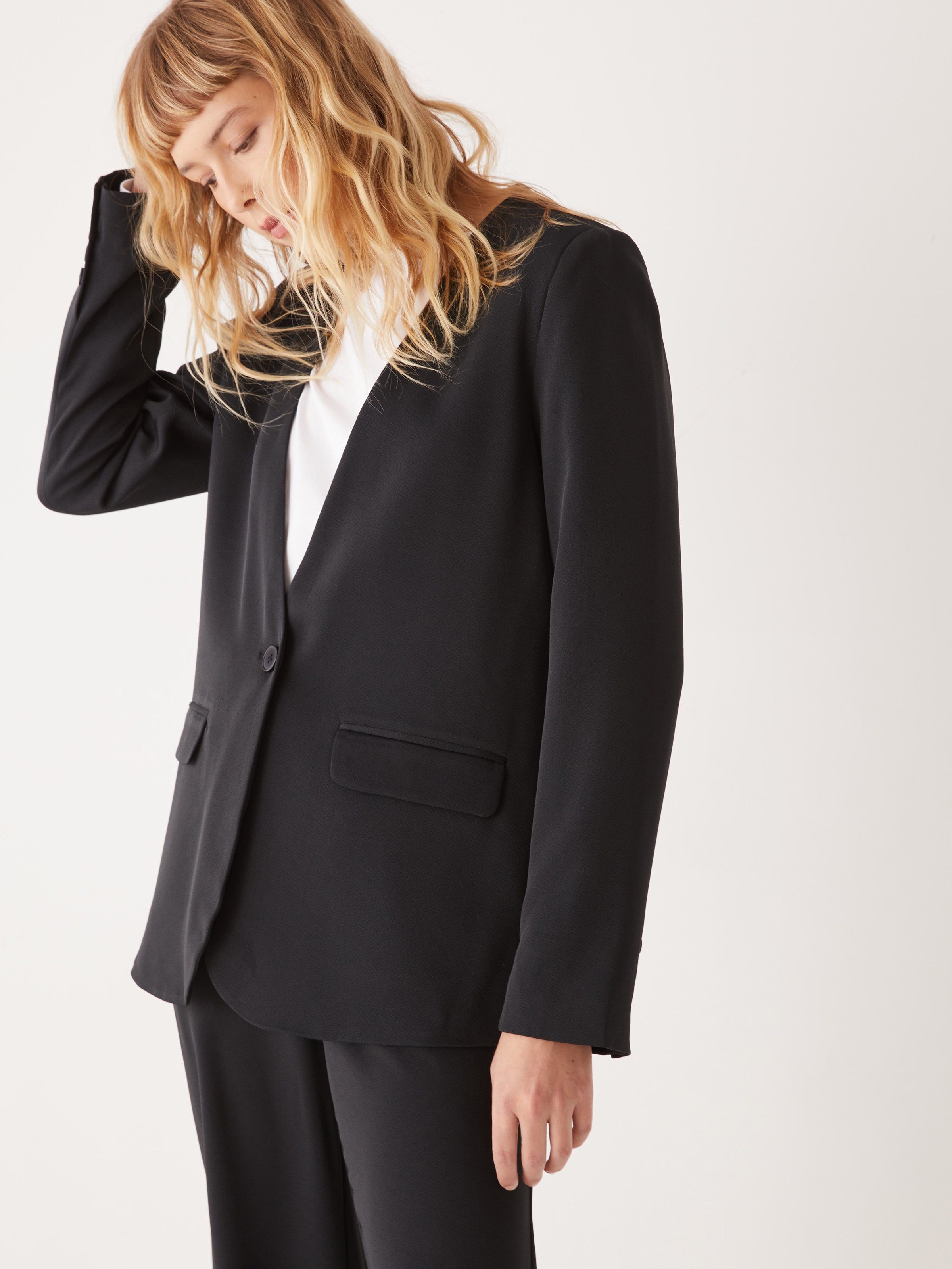 The Satin Blazer in Black sold by Frank & Oak product image thumbnail 2