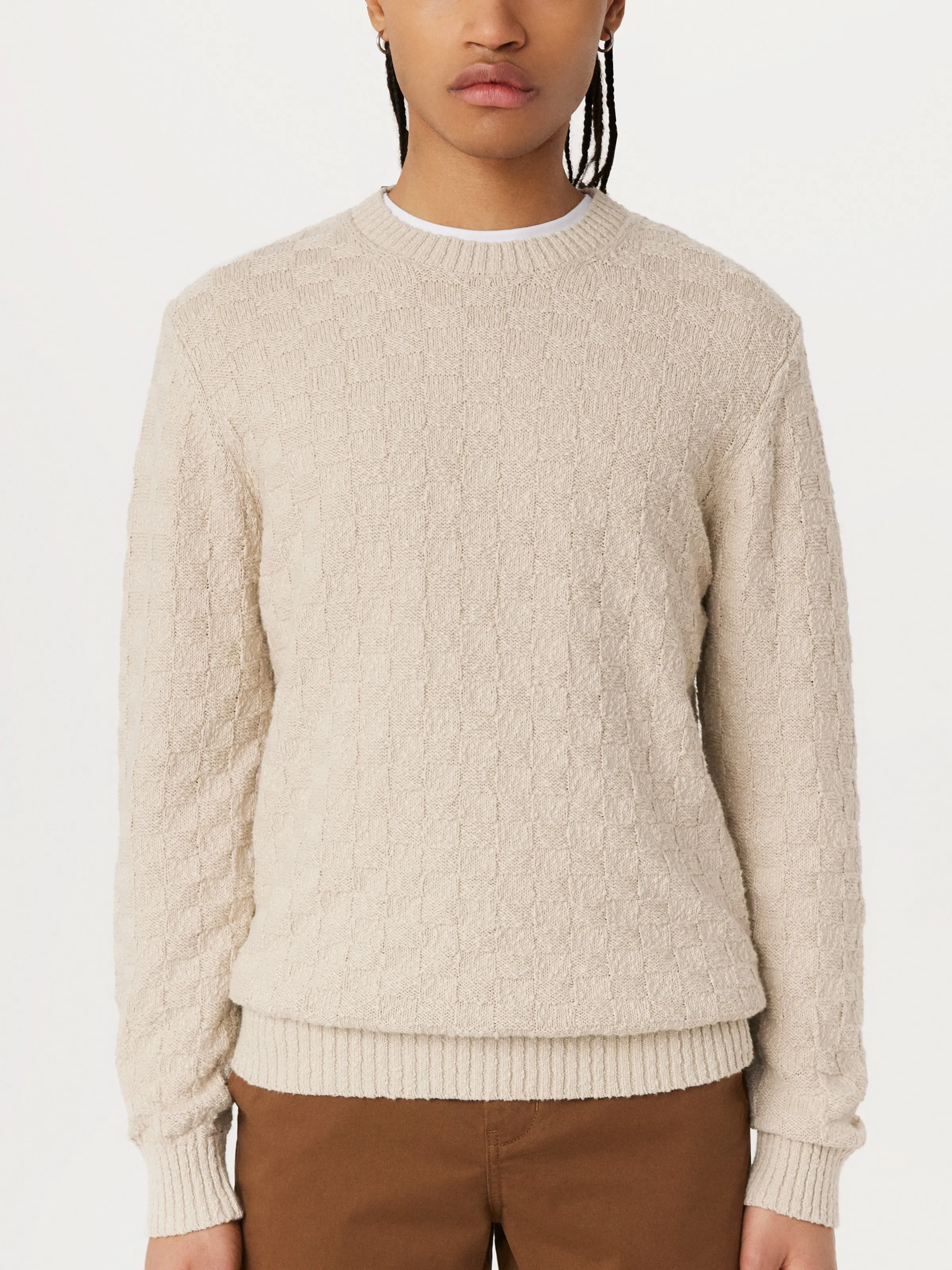 The Basketweave Sweater in Beige sold by Frank & Oak product image thumbnail 4