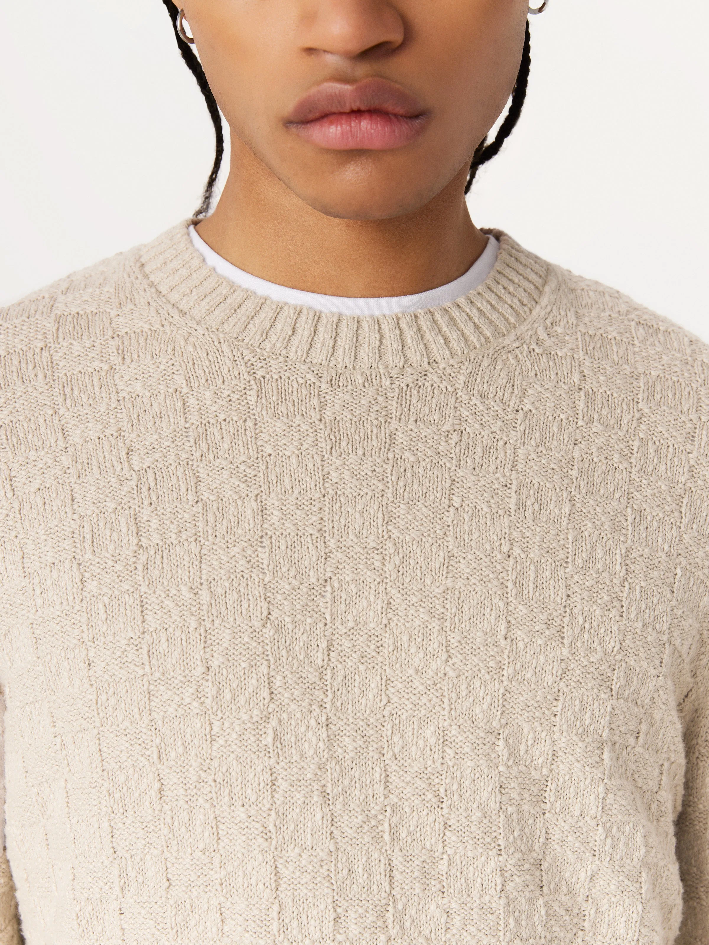 The Basketweave Sweater in Beige sold by Frank & Oak product image thumbnail 3