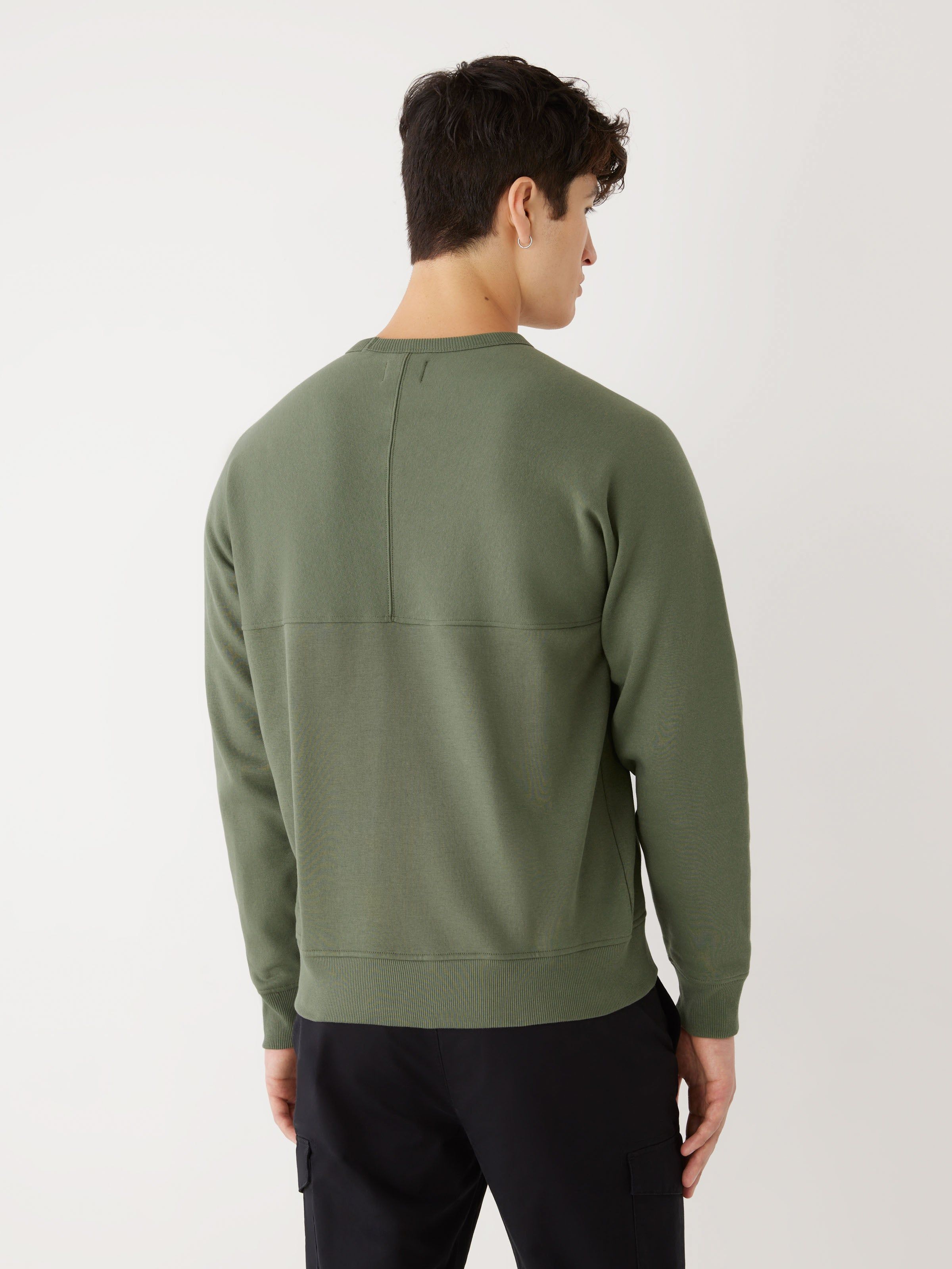 The French Fleece Crewneck in Olive Green sold by Frank & Oak product image thumbnail 2