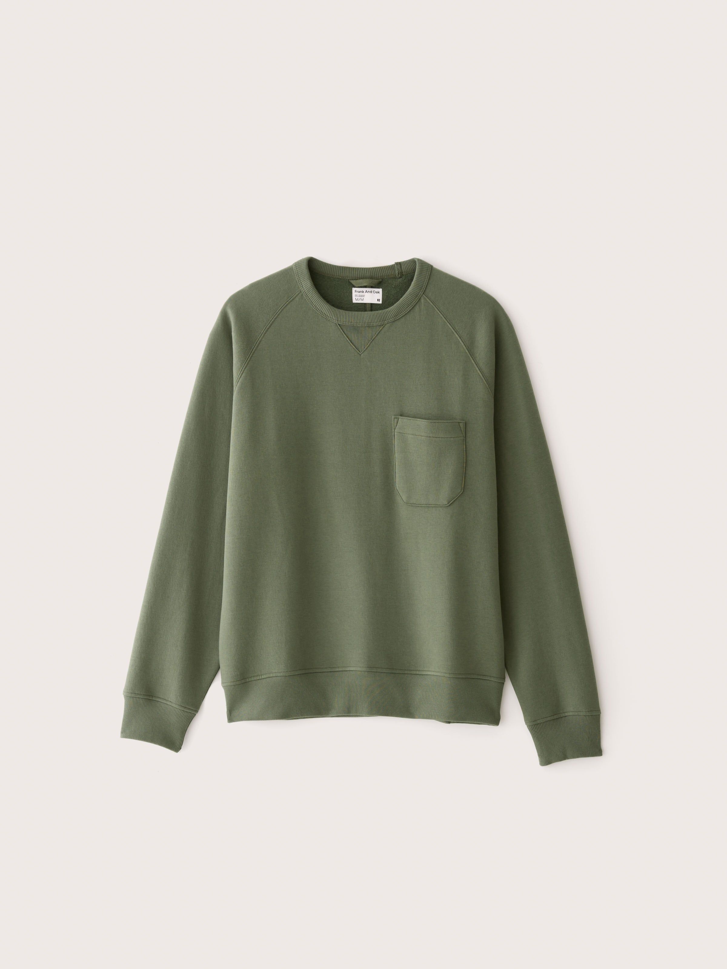 The French Fleece Crewneck in Olive Green sold by Frank & Oak product image thumbnail 5