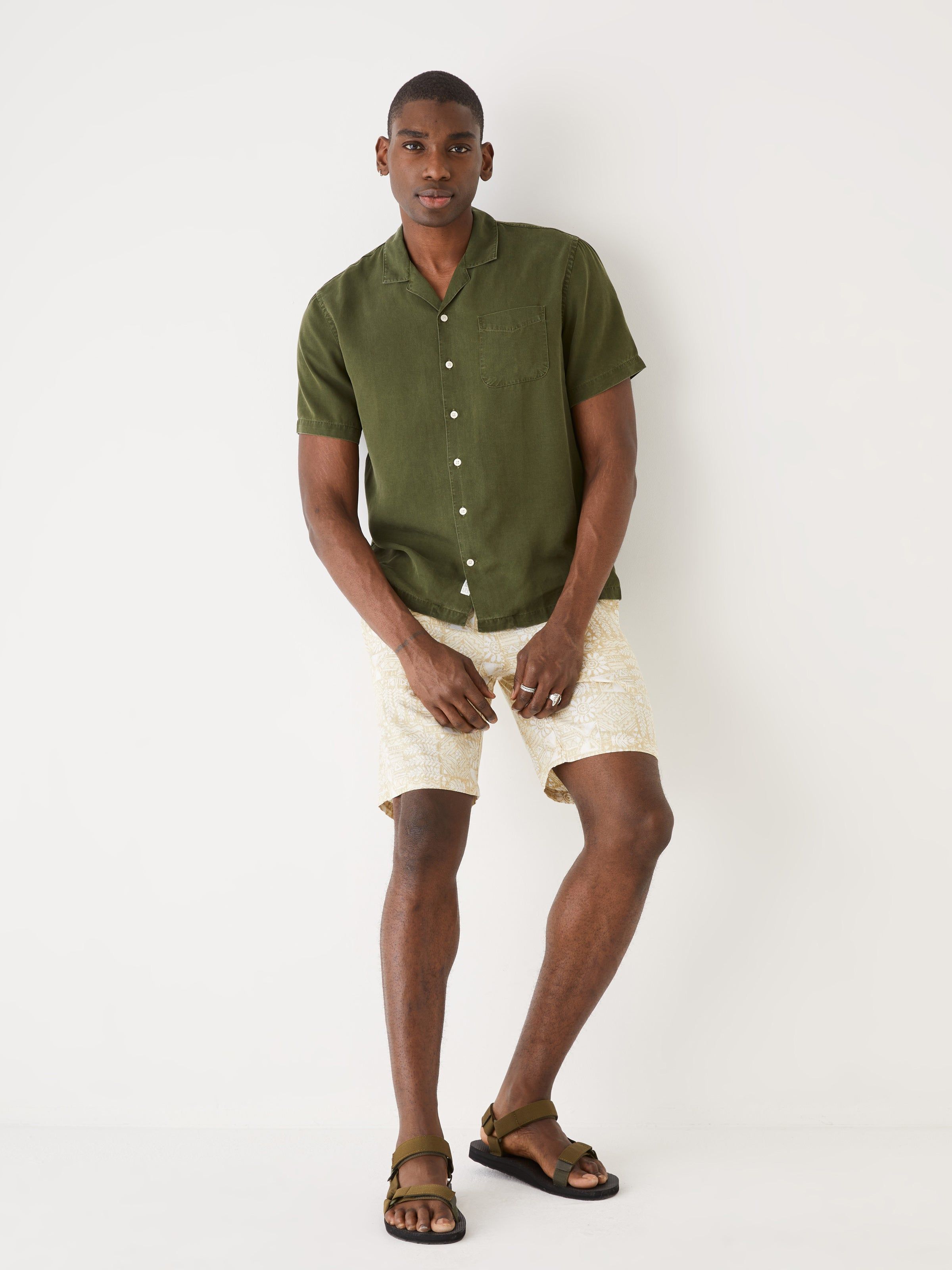 The Printed Pull On Short in Oyster Grey sold by Frank & Oak product image thumbnail 7
