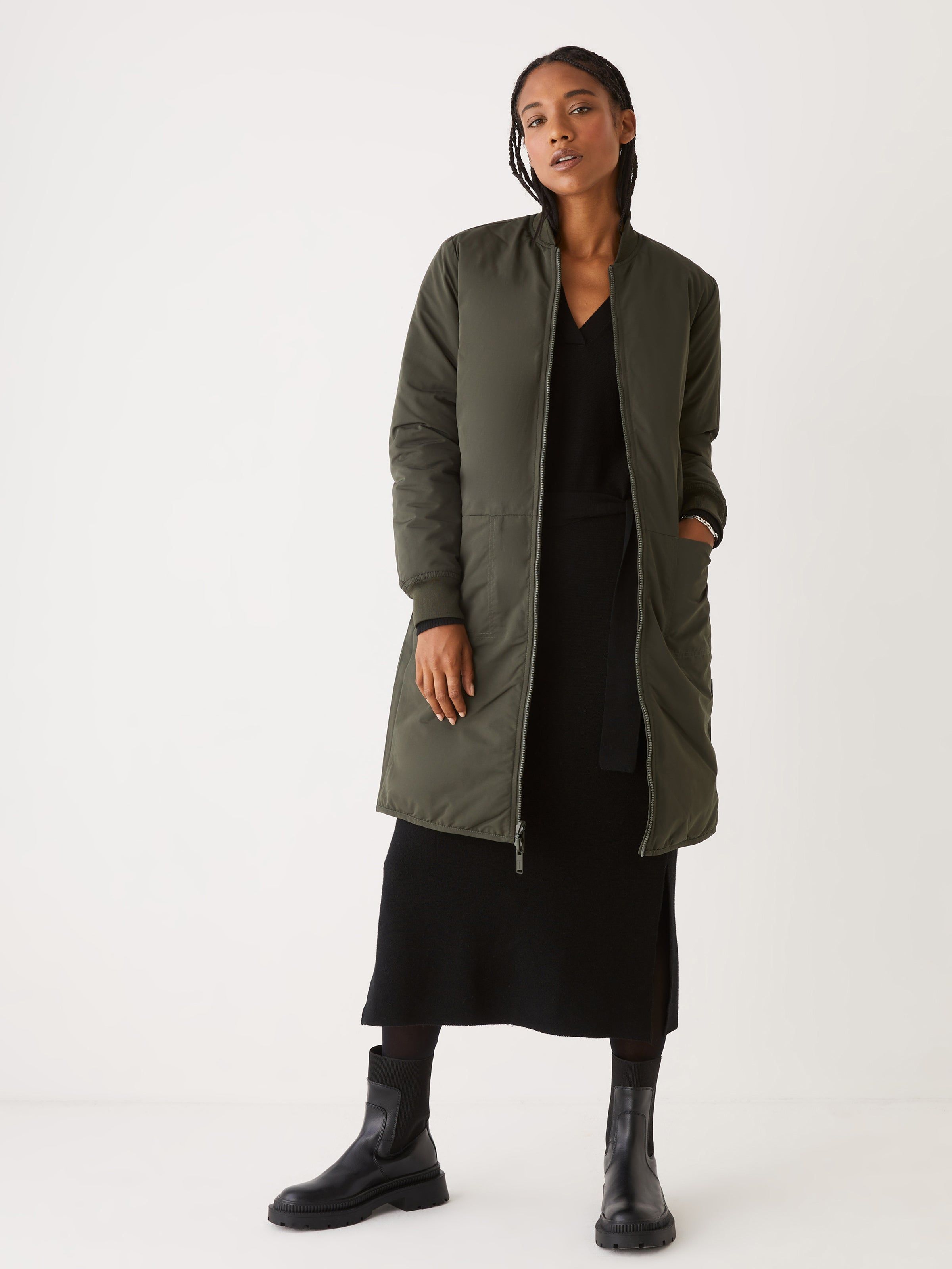 The Skyline Reversible Maxi Bomber in Rosin sold by Frank & Oak product image thumbnail 4