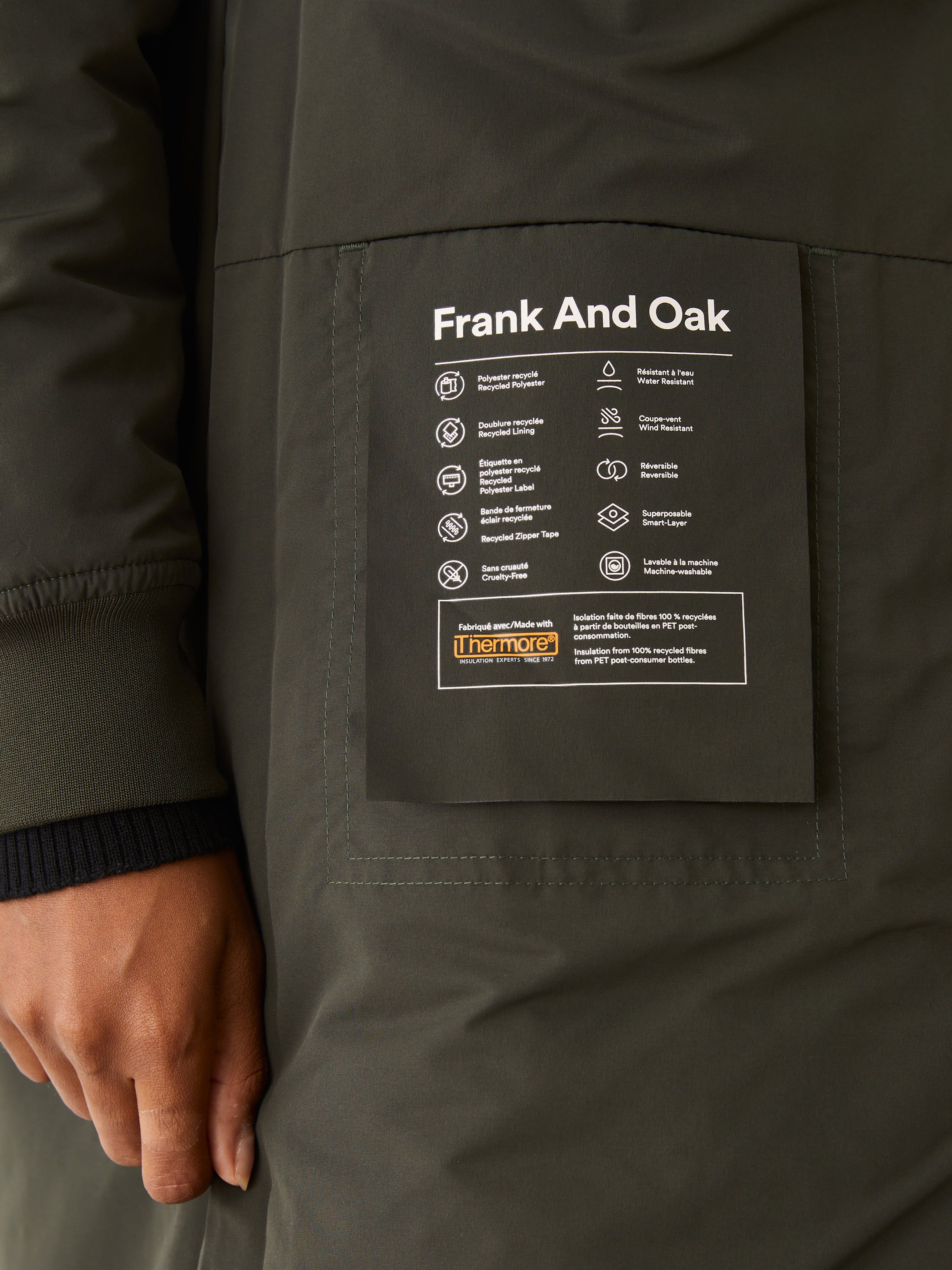 The Skyline Reversible Maxi Bomber in Rosin sold by Frank & Oak product image thumbnail 5