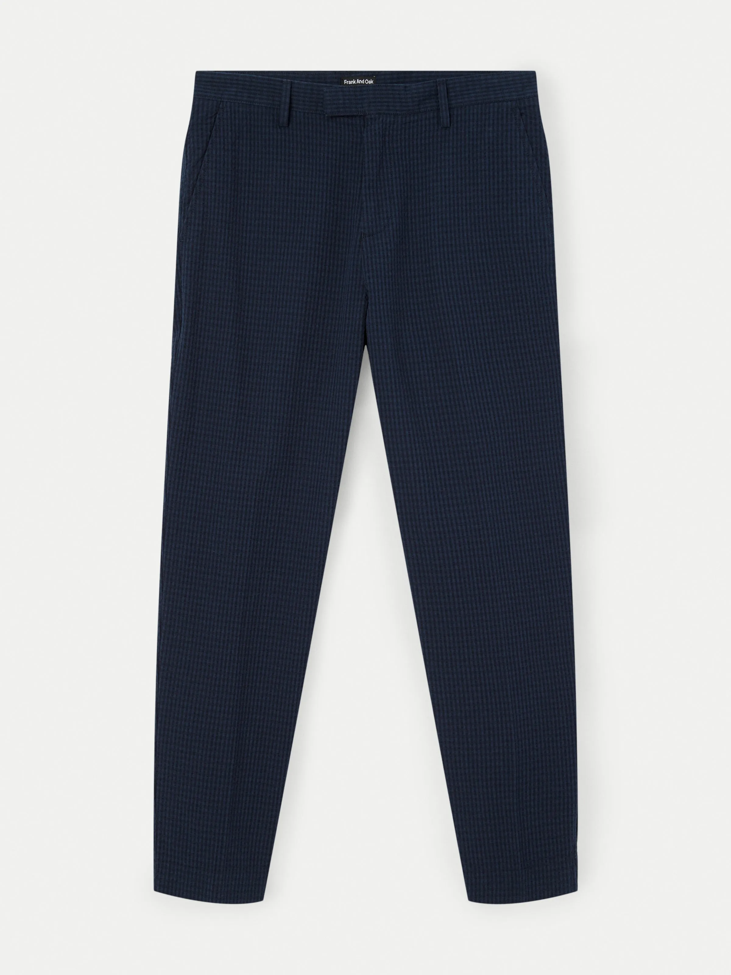 The Colin Tapered Seersucker Pant in Deep Blue sold by Frank & Oak product image thumbnail 5