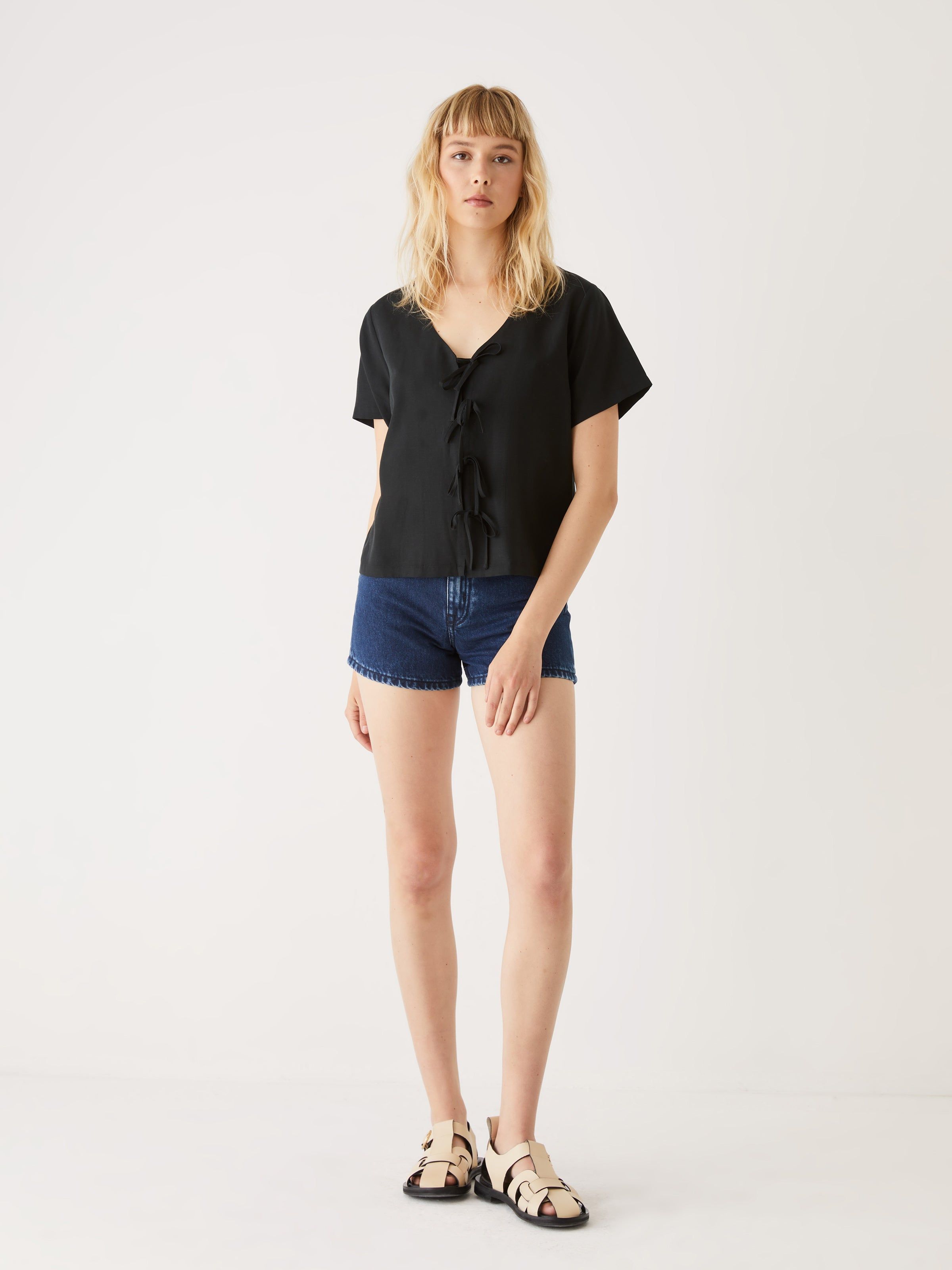 The Tie-Up Blouse in Black sold by Frank & Oak product image thumbnail 2
