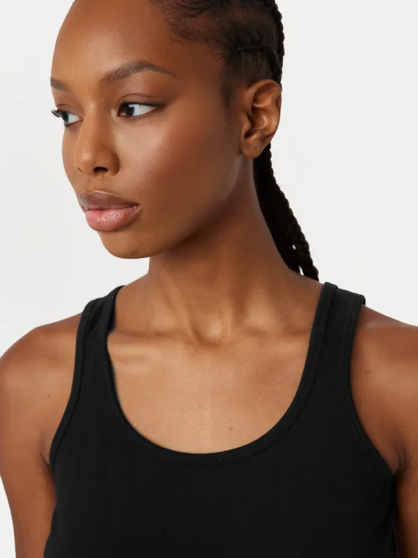 The U-Neck Tank in Black sold by Frank & Oak