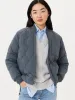 The Skyline Reversible Bomber in Ash Blue sold by Frank & Oak