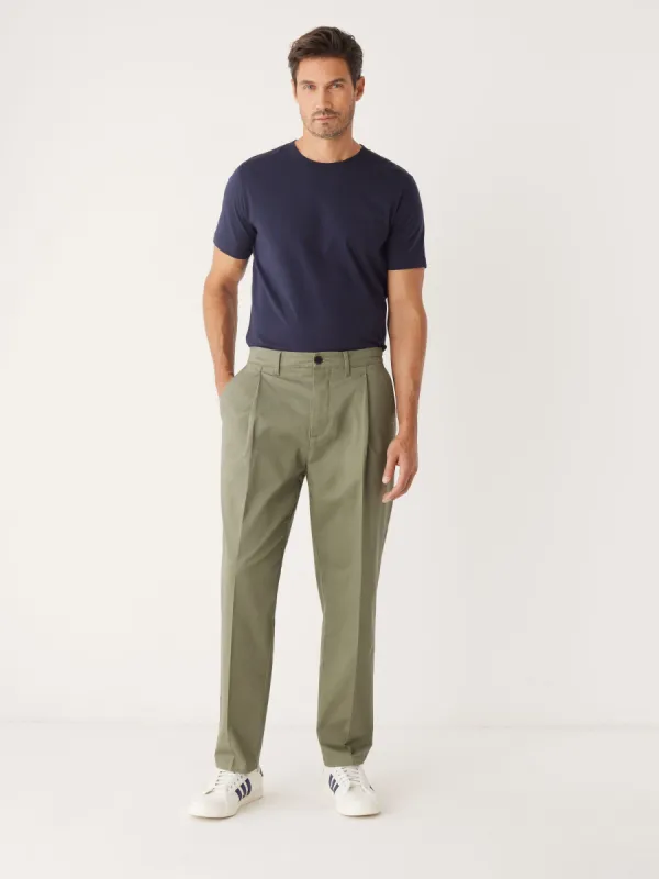 The Jamie Relaxed Tapered Fit Chino Pant in Sage sold by Frank & Oak