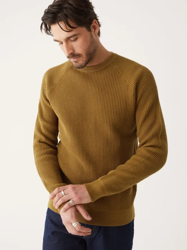 The Seacell™ Waffle Sweater in Butternut sold by Frank & Oak