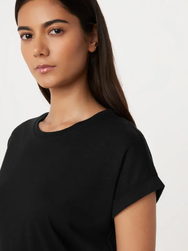 The Hemp Relaxed T-Shirt in Black sold by Frank & Oak