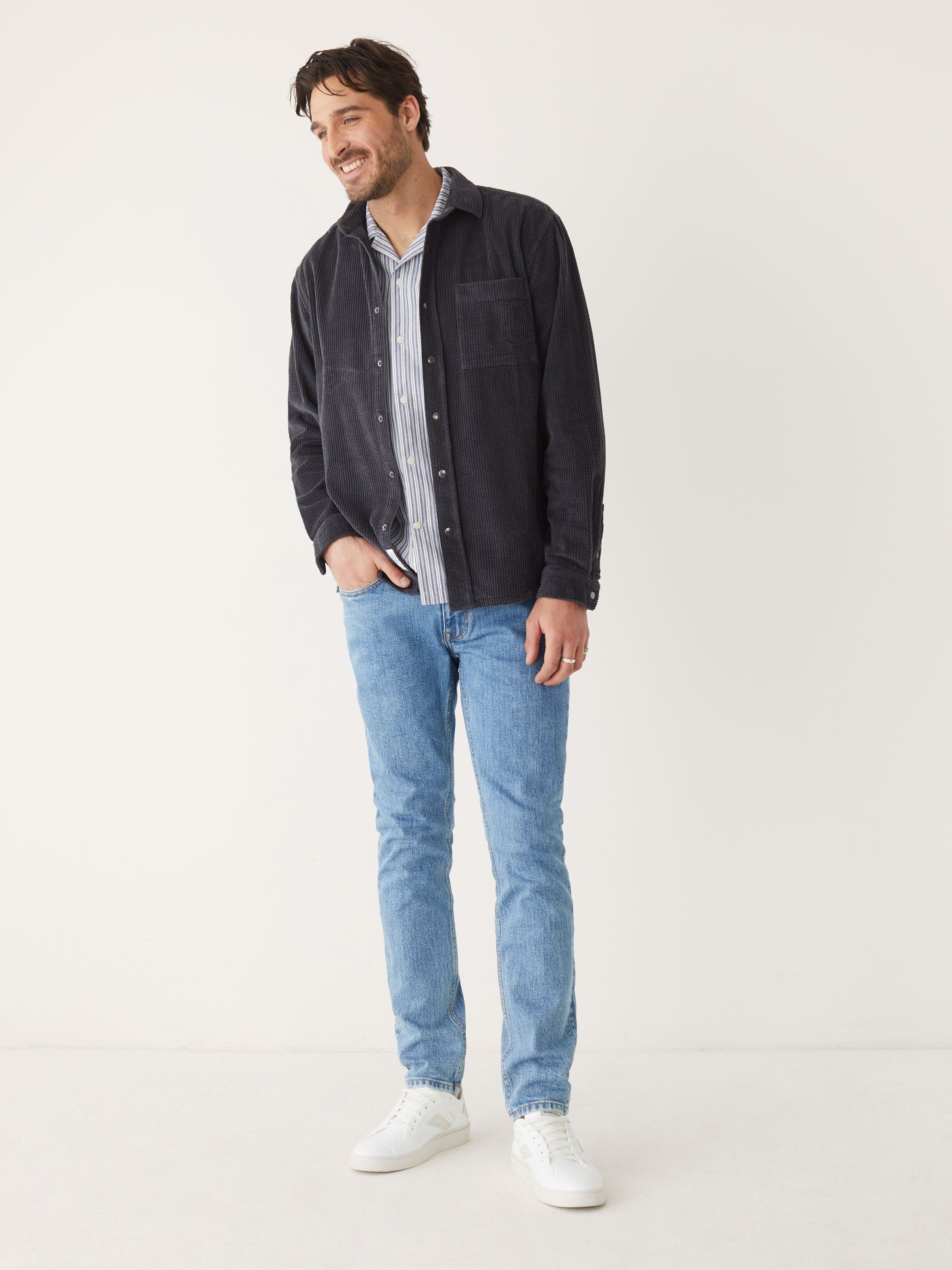 The Corduroy Shirt in Charcoal sold by Frank & Oak product image thumbnail 2