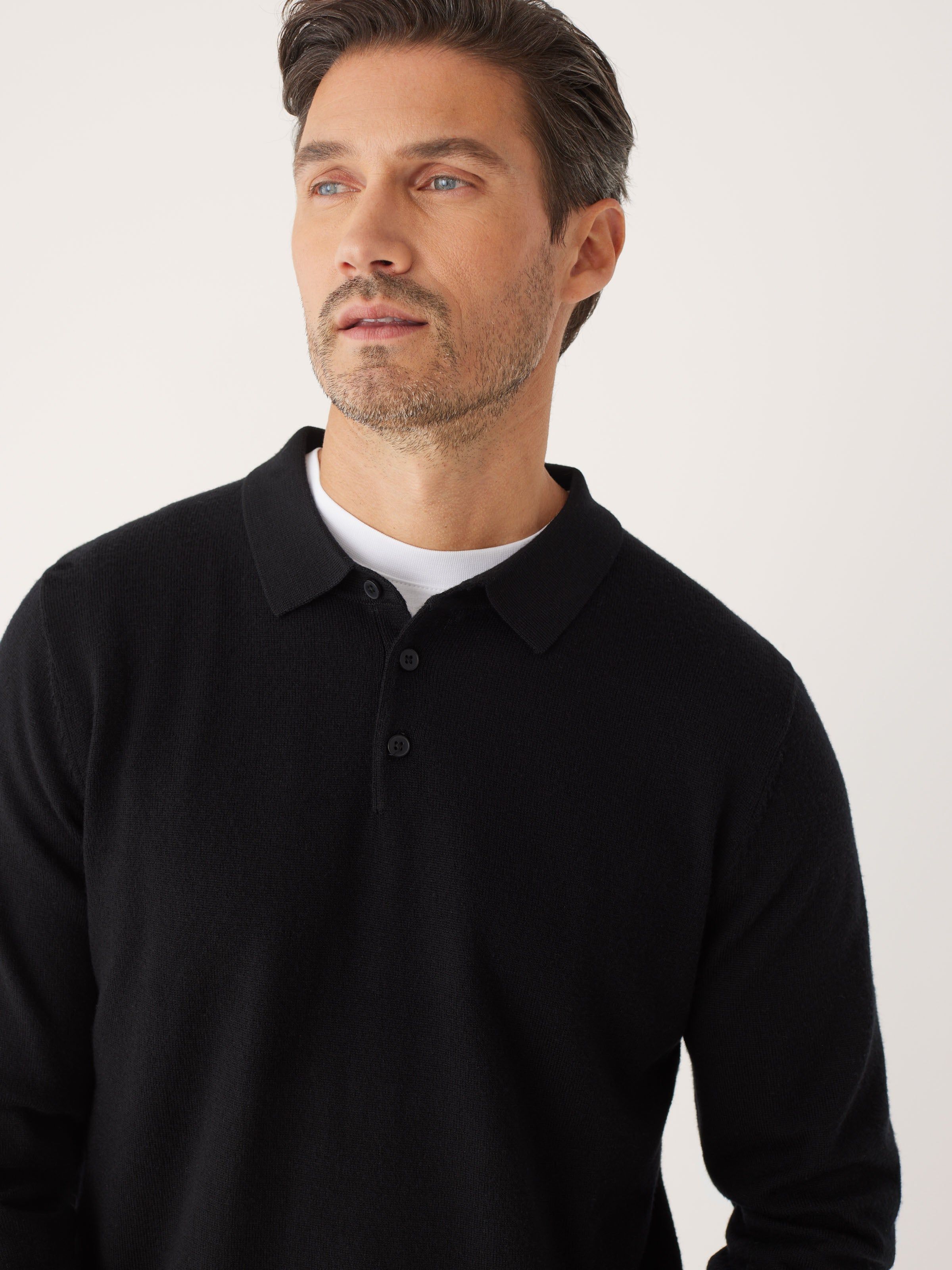 The Merino Polo Sweater in Steel Blue sold by Frank & Oak product image thumbnail 2