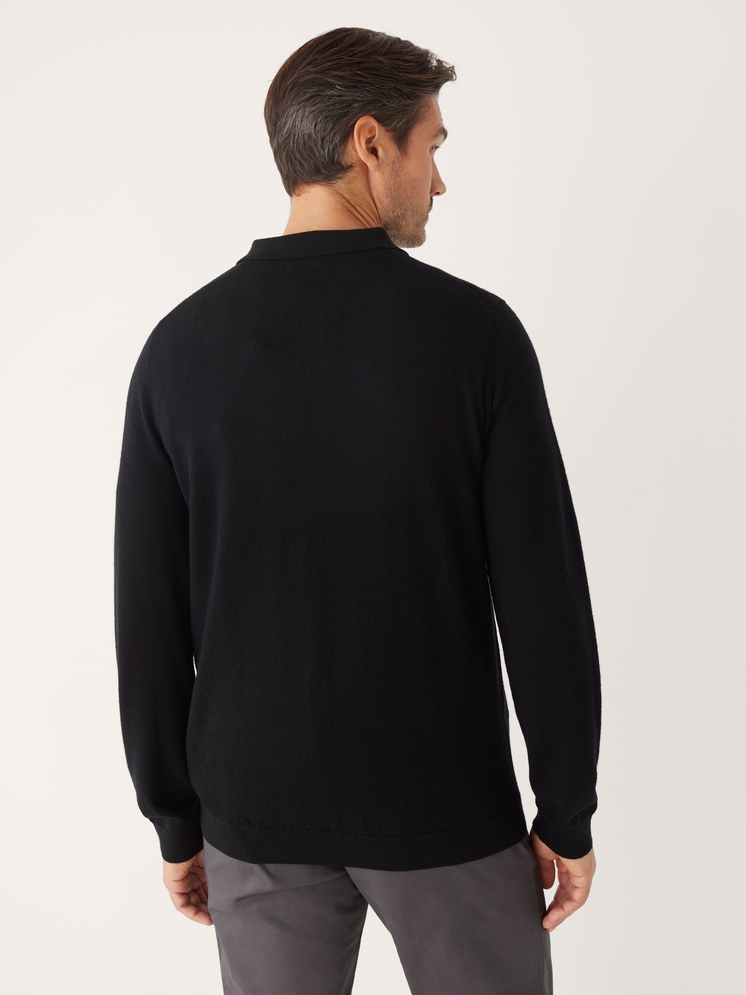 The Merino Polo Sweater in Steel Blue sold by Frank & Oak product image thumbnail 4