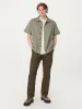 The Short Sleeve Overshirt in Vetiver Green sold by Frank & Oak