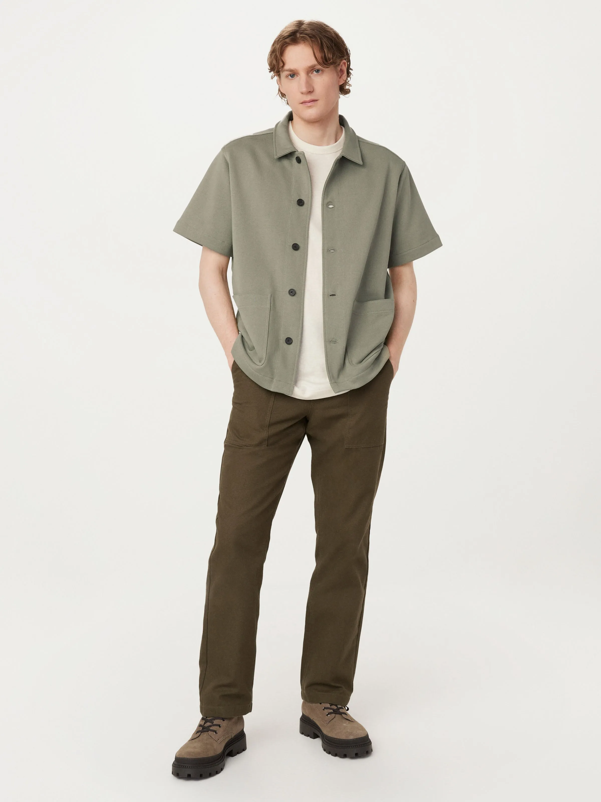The Short Sleeve Overshirt in Vetiver Green sold by Frank & Oak product image thumbnail 5