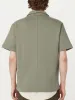 The Short Sleeve Overshirt in Vetiver Green sold by Frank & Oak