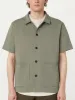 The Short Sleeve Overshirt in Vetiver Green sold by Frank & Oak