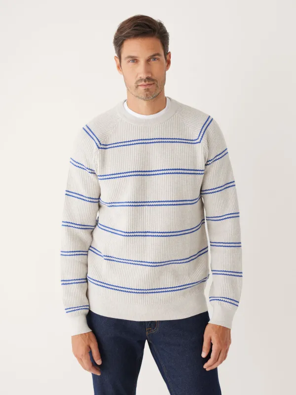 The Seacell™ Waffle Sweater in Carpenter Blue sold by Frank & Oak