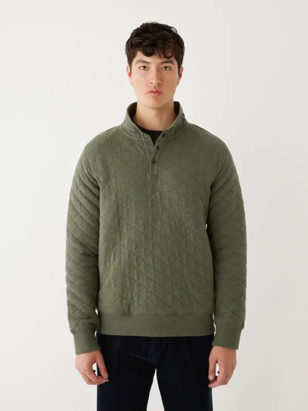 The Quilted Pop-Over in Olive Green sold by Frank & Oak