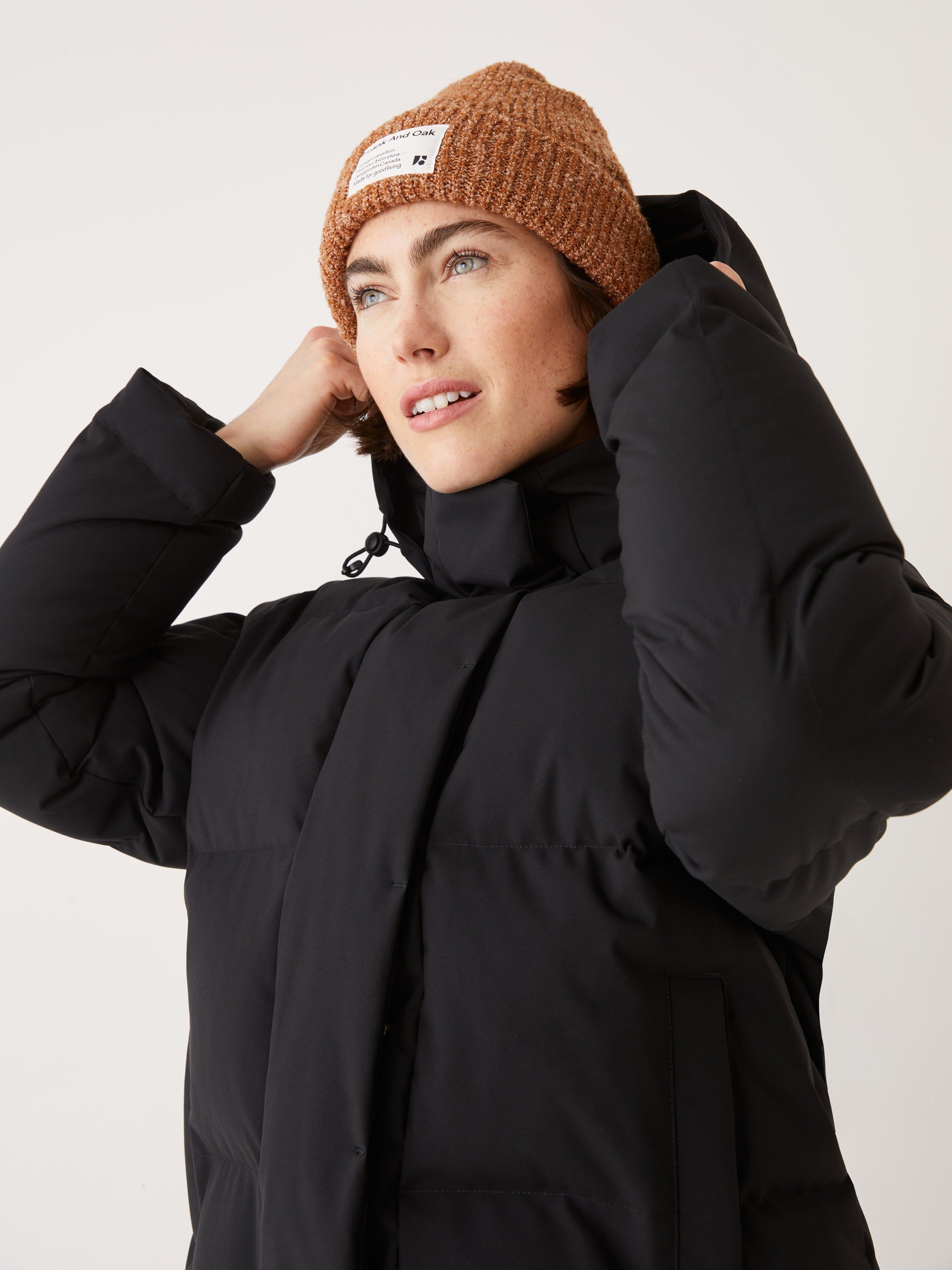 The Lykke Puffer Coat in Black sold by Frank & Oak product image thumbnail 2