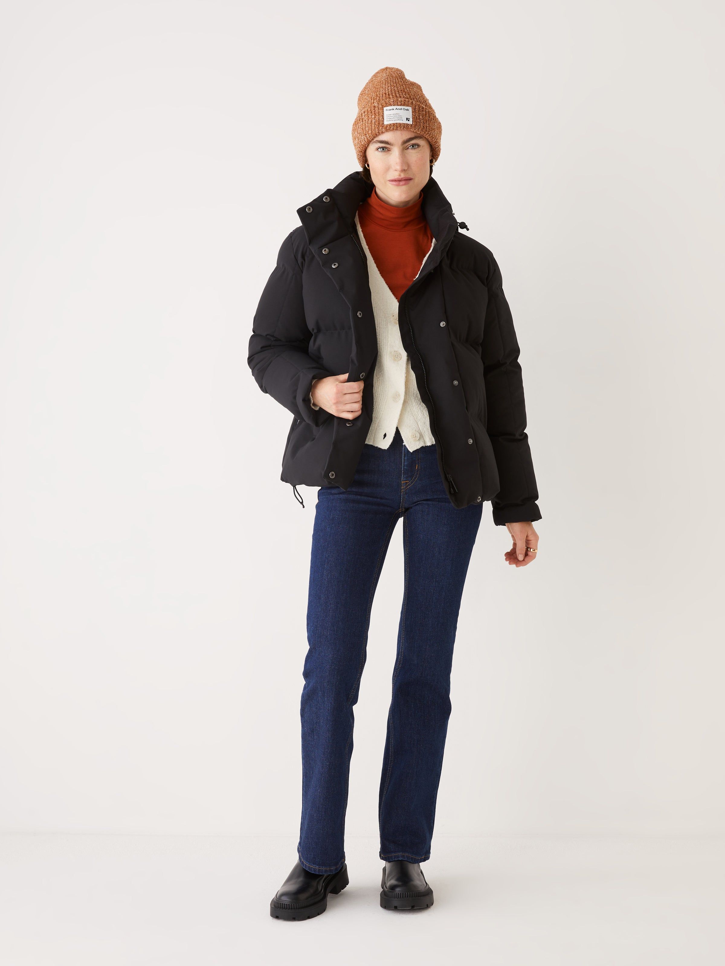 The Lykke Puffer Coat in Black sold by Frank & Oak product image thumbnail 3