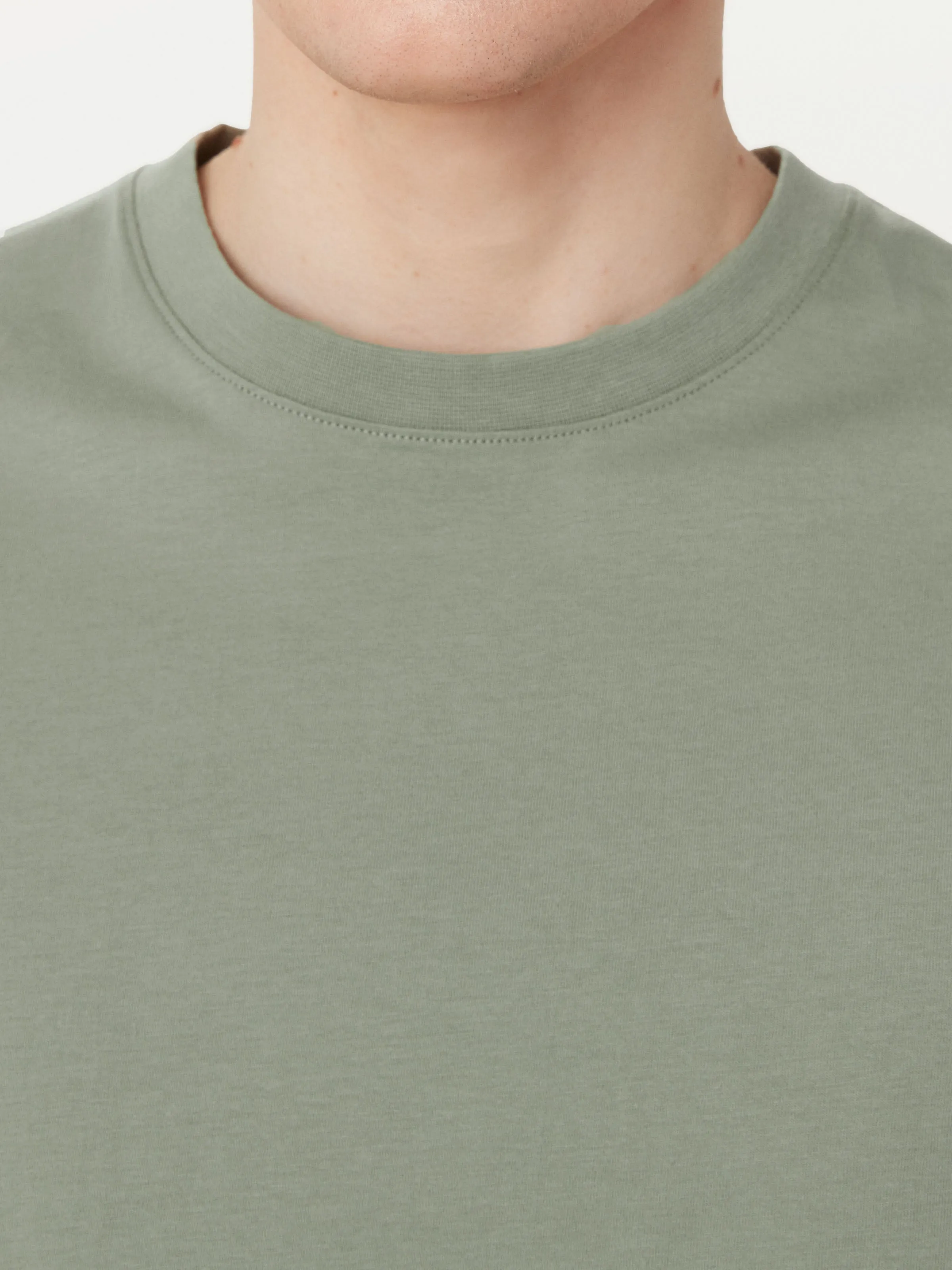 The Essential Slim T-Shirt in Vetiver Green sold by Frank & Oak product image thumbnail 2
