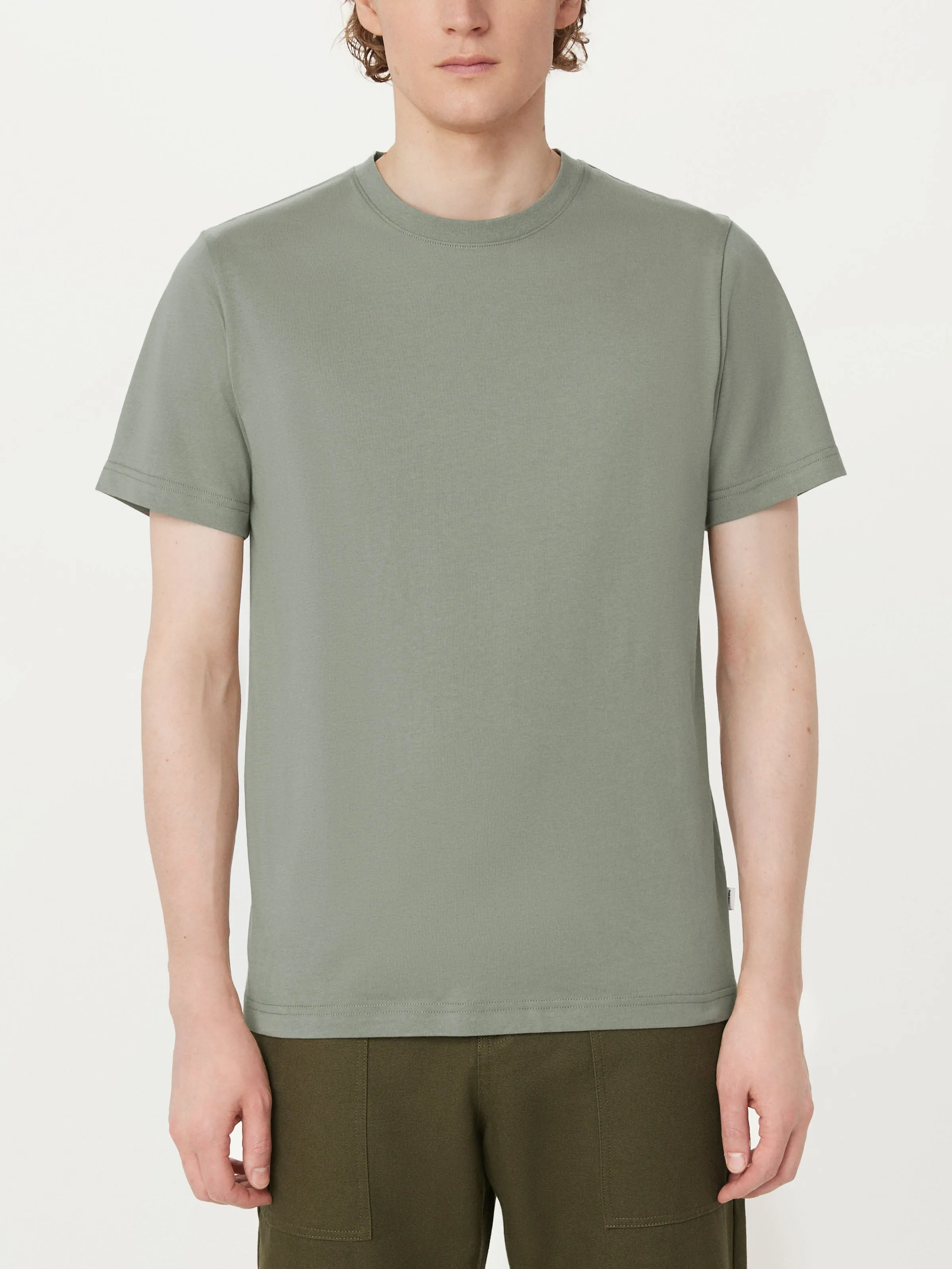 The Essential Slim T-Shirt in Vetiver Green sold by Frank & Oak product image thumbnail 3