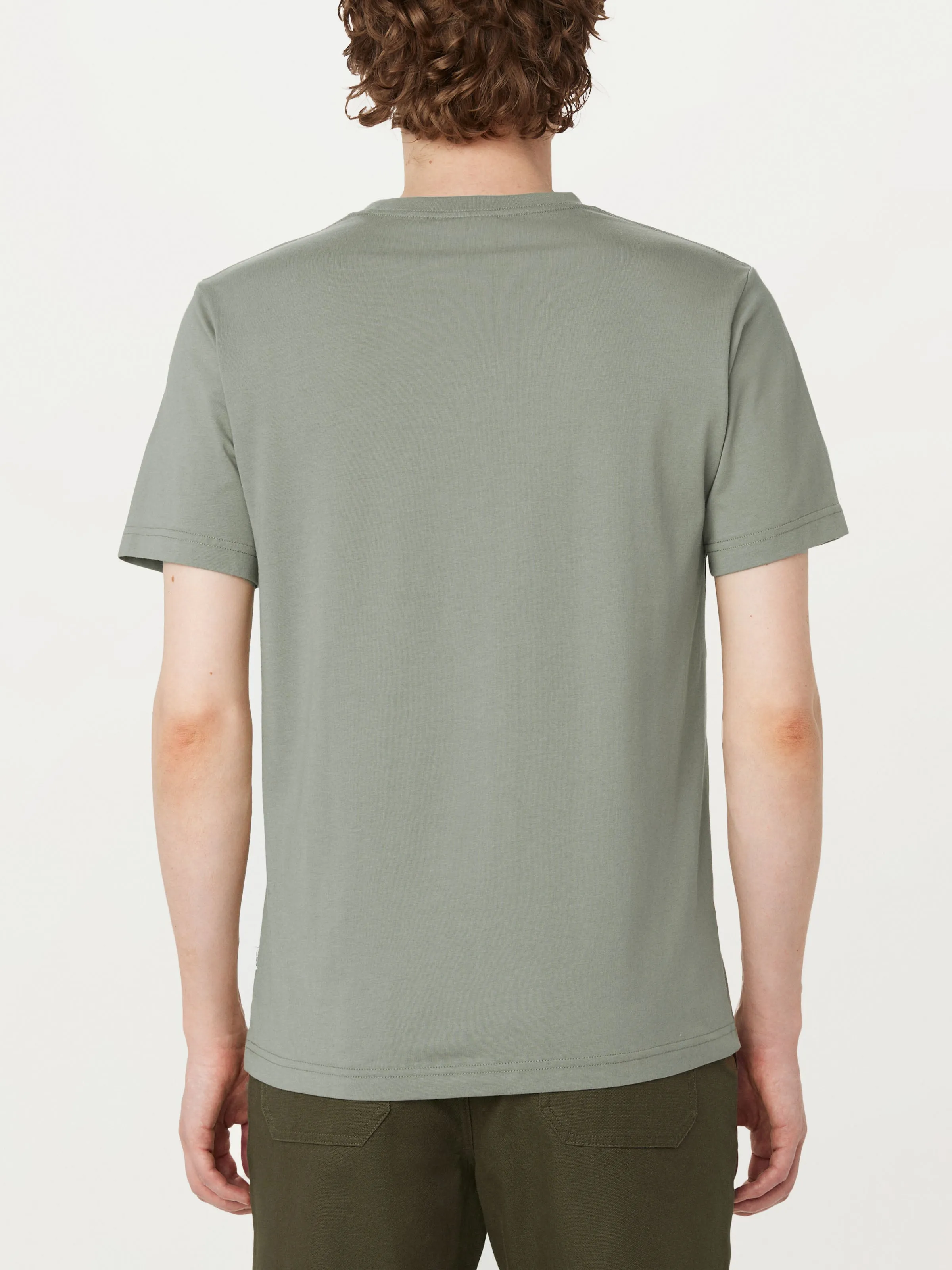 The Essential Slim T-Shirt in Vetiver Green sold by Frank & Oak product image thumbnail 4