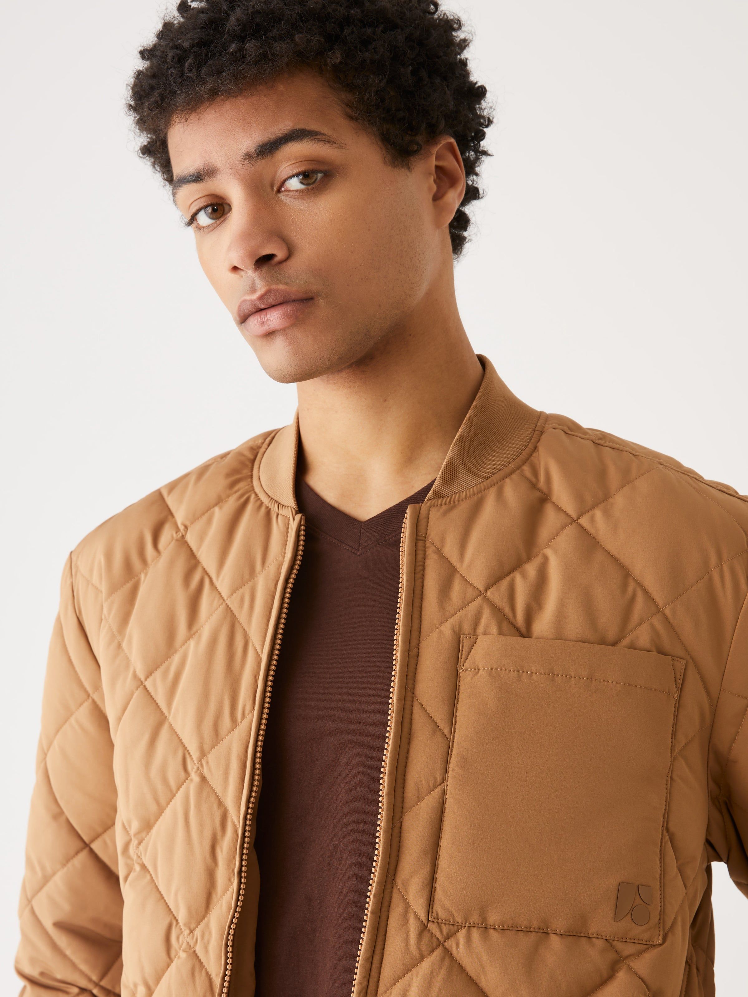 The Skyline Reversible Bomber in Amber sold by Frank & Oak product image thumbnail 2