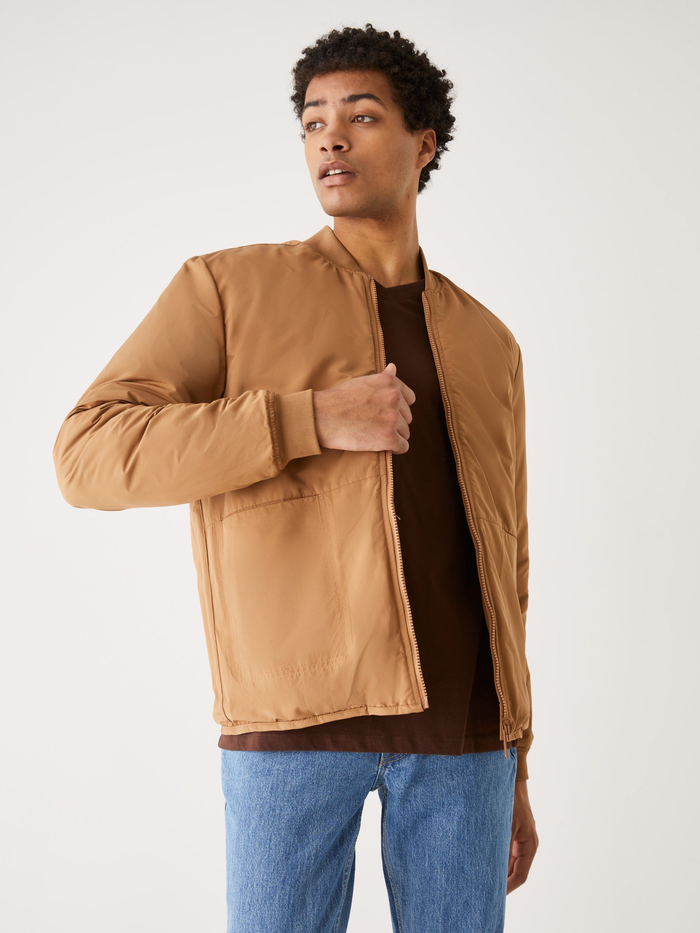 The Skyline Reversible Bomber in Amber sold by Frank & Oak product image thumbnail 4