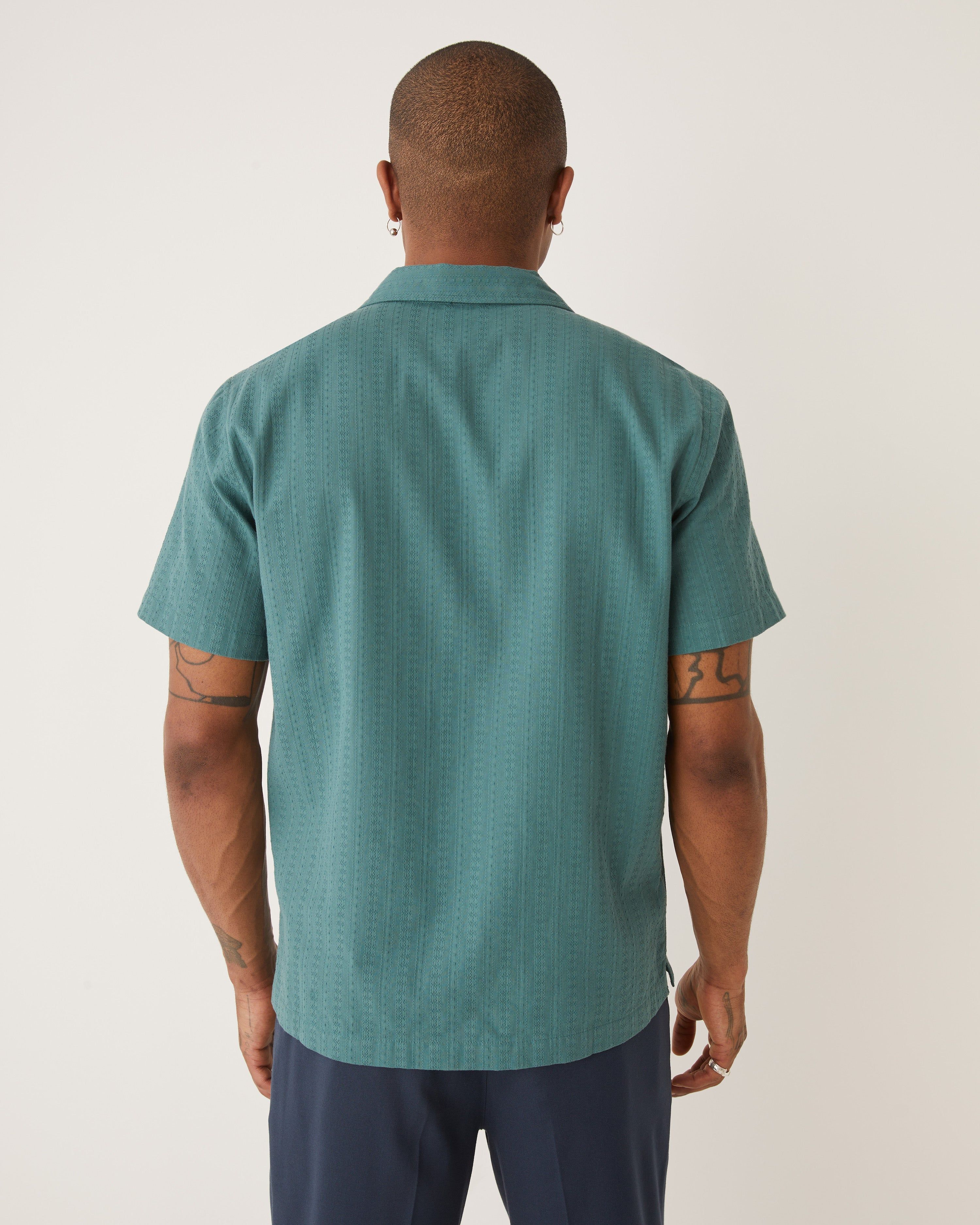 The Textured Resort Shirt in Teal sold by Frank & Oak product image thumbnail 5