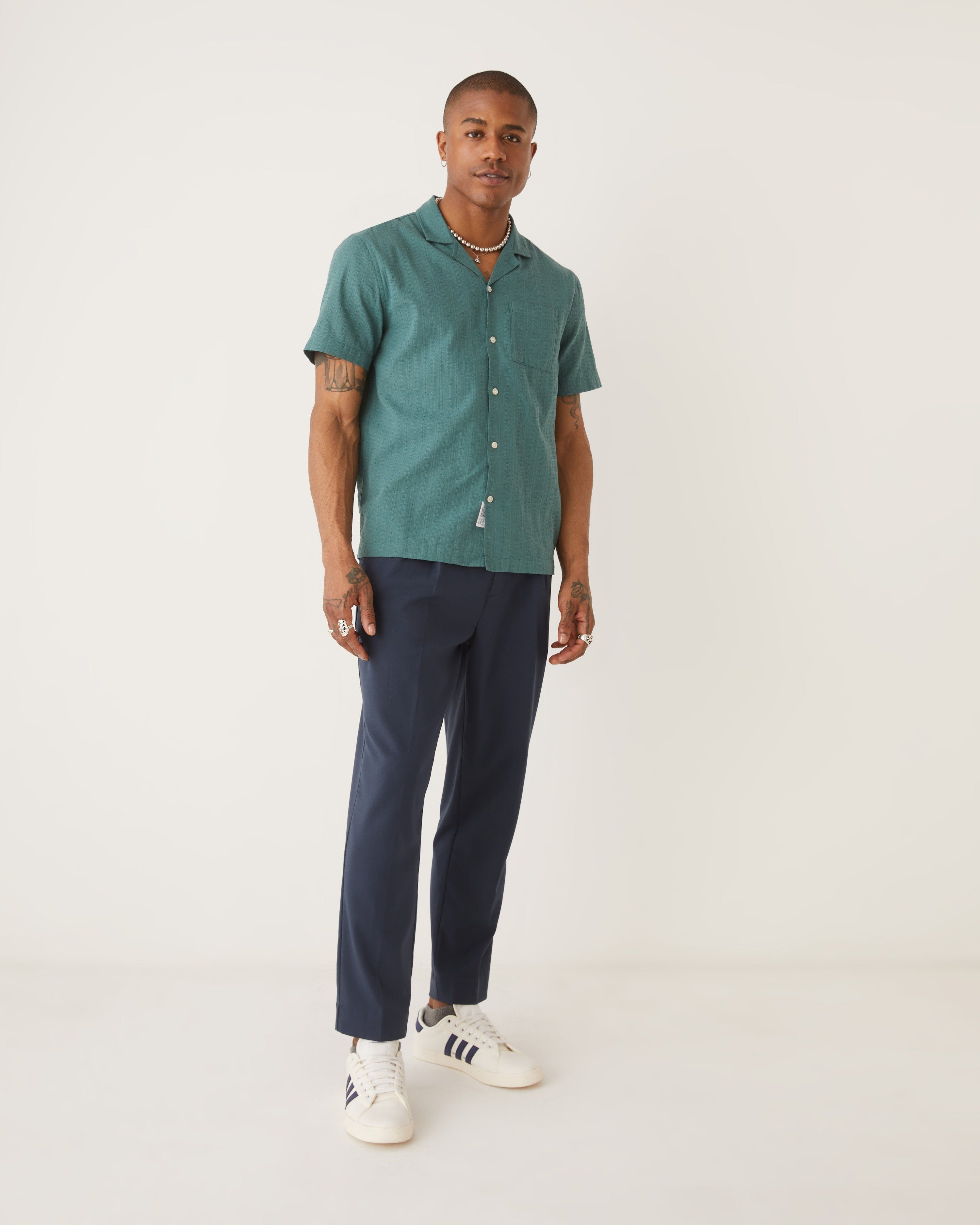 The Textured Resort Shirt in Teal sold by Frank & Oak product image thumbnail 2