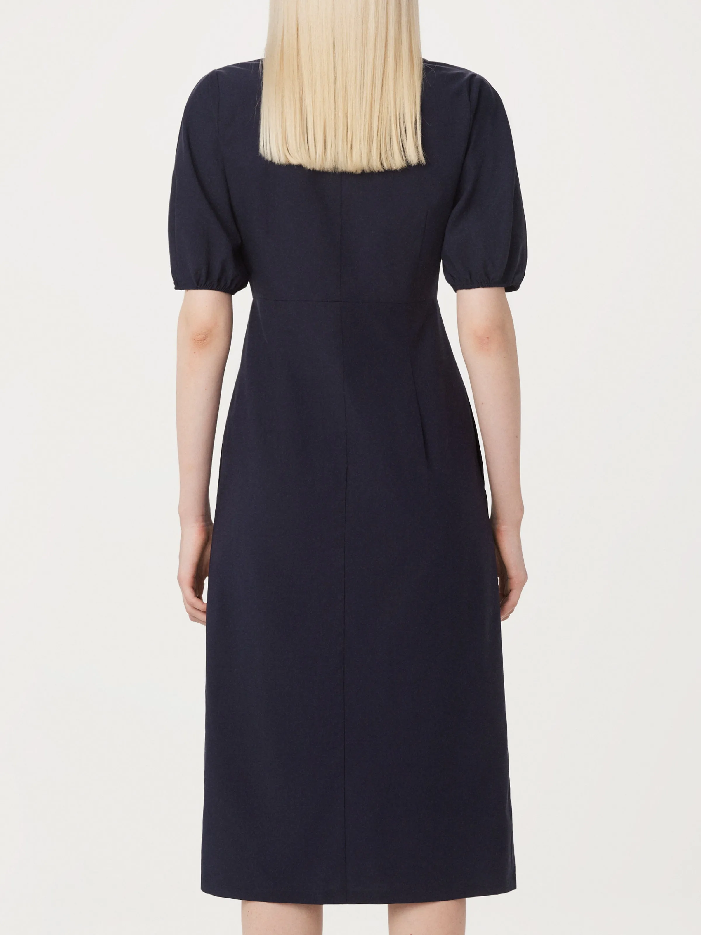 The Poplin Puffy Sleeve Dress in Dark Blue sold by Frank & Oak product image thumbnail 4