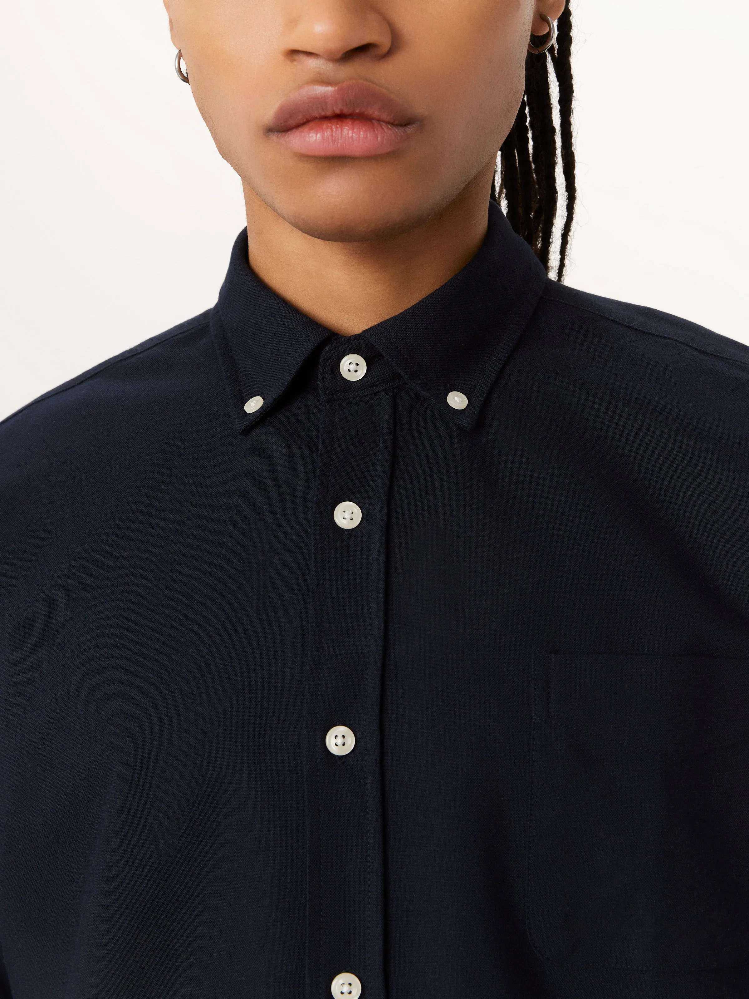 The Jasper Oxford Shirt in Deep Blue sold by Frank & Oak product image thumbnail 2