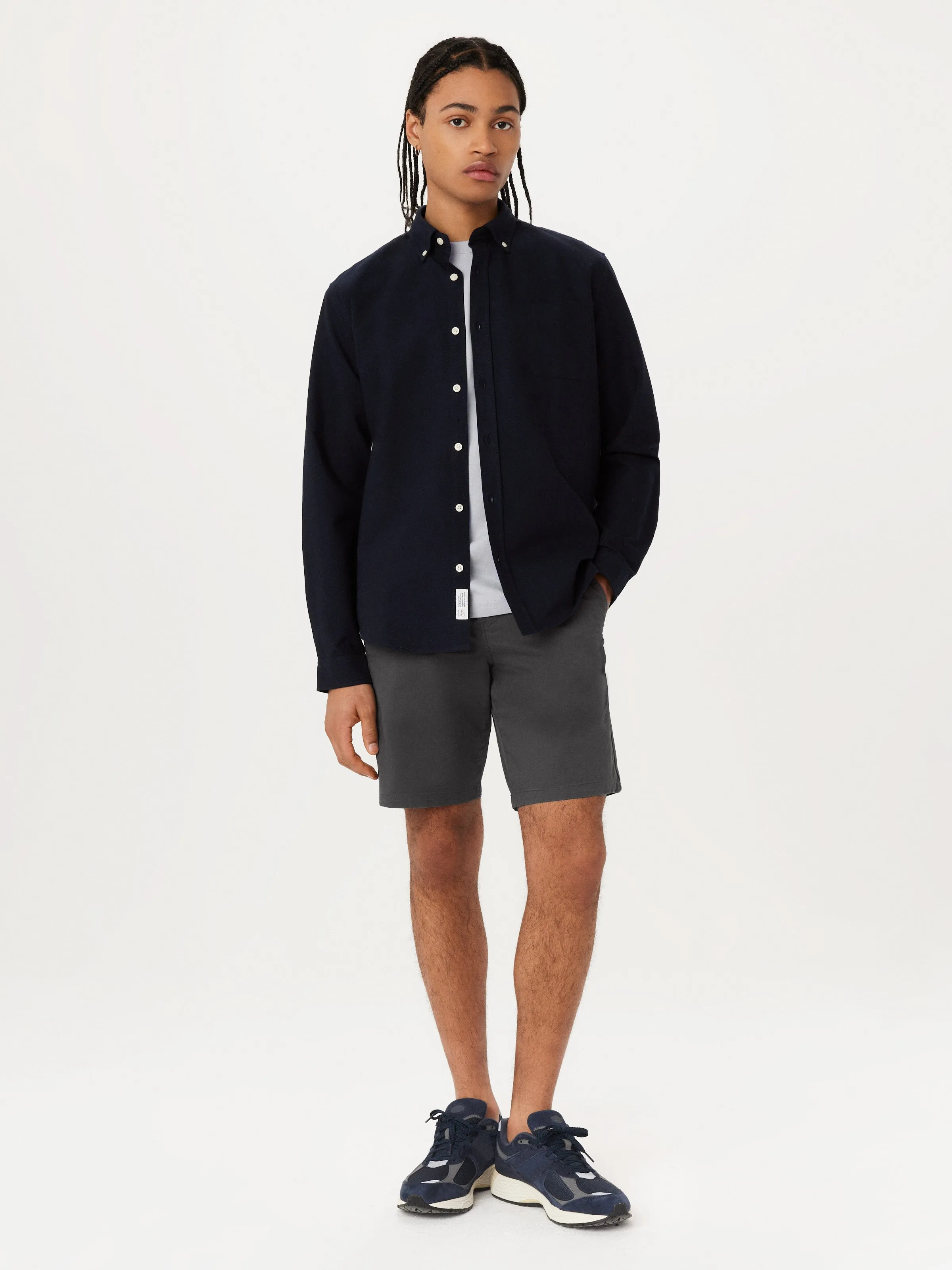 The Jasper Oxford Shirt in Deep Blue sold by Frank & Oak