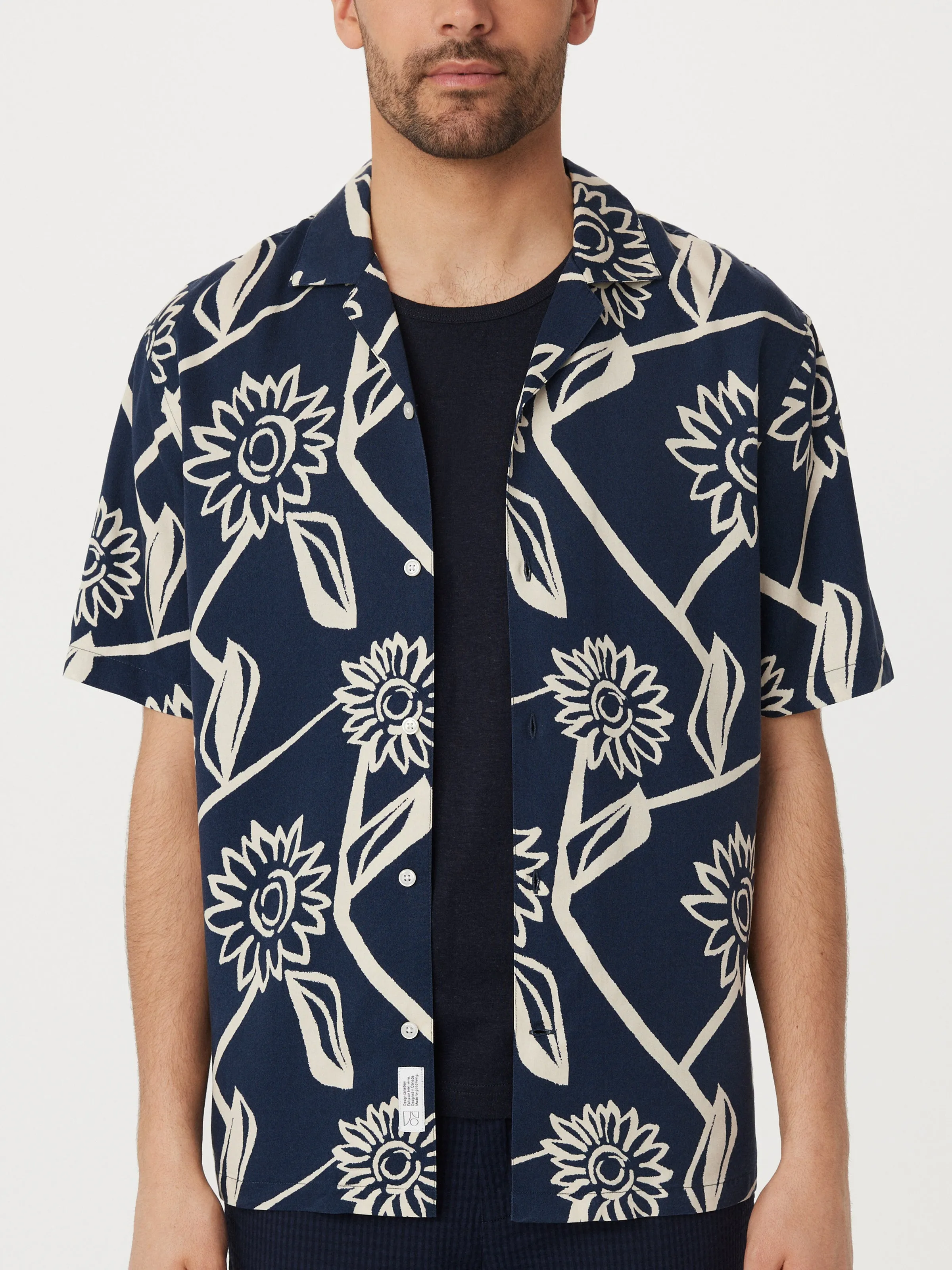 The Print Camp Collar Shirt in Indigo sold by Frank & Oak product image thumbnail 4