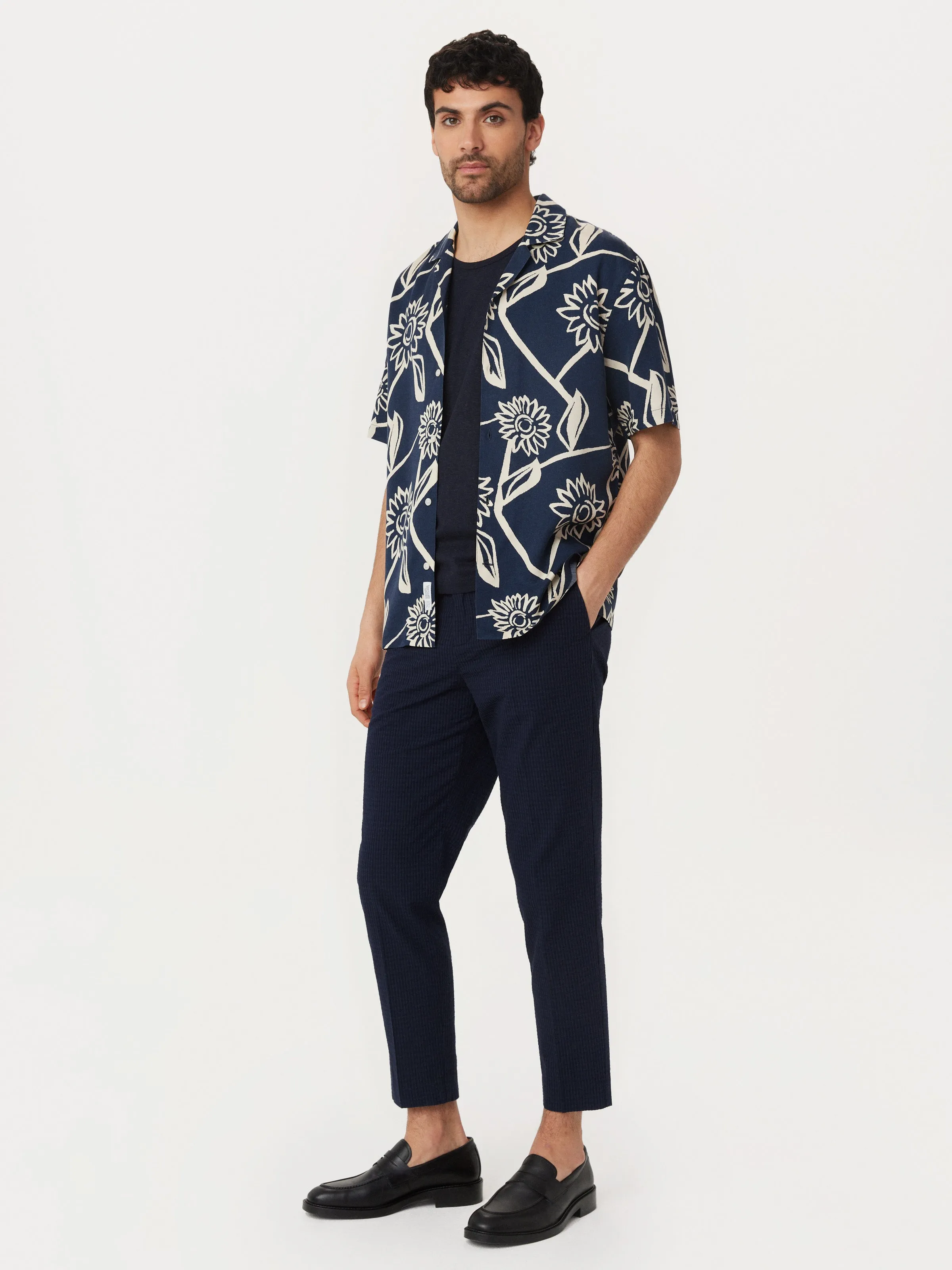 The Print Camp Collar Shirt in Indigo sold by Frank & Oak product image thumbnail 3